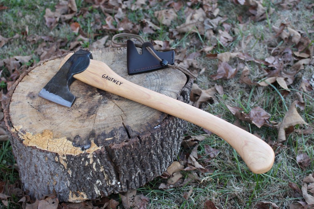 handmade, usa made, usa made axe, hatchet, chopping, wood chopping, outdoor, outdoorsman, survival, backwoodsman, hickory, axe made in america, axes made in the usa, ike bullington, wolf valley forge, valley forge, pack axe, back packing, camping, trail axe, hunting axe, trappers axe, camp axe, bush axe, belt axe, pack axe, leather shoulder rig, chopping axe, leather axe carrier, shoulder sling for axe, carpenter's axe, Wolf Valley Forge, Wolf Valley Forge axe release, Axe Wax, haversack, go back, man purse, man bag, canvas bag, reenactor, reenacting, The Trekker