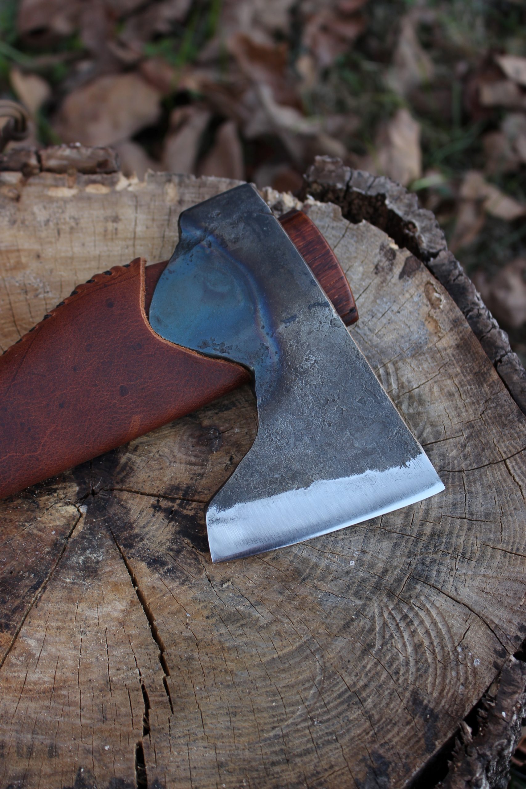 handmade, usa made, usa made axe, hatchet, chopping, wood chopping, outdoor, outdoorsman, survival, backwoodsman, hickory, axe made in america, axes made in the usa, ike bullington, wolf valley forge, valley forge, pack axe, back packing, camping, trail axe, hunting axe, trappers axe, camp axe, bush axe, belt axe, pack axe, leather shoulder rig, chopping axe, leather axe carrier, shoulder sling for axe, carpenter's axe, Wolf Valley Forge, Wolf Valley Forge axe release, Axe Wax, haversack, go back, man purse, man bag, canvas bag, reenactor, reenacting, Trekker Axe, Axe Life