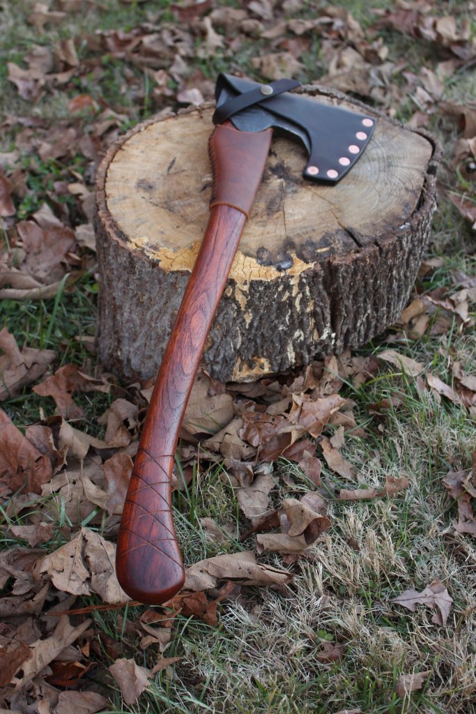 handmade, usa made, usa made axe, hatchet, chopping, wood chopping, outdoor, outdoorsman, survival, backwoodsman, hickory, axe made in america, axes made in the usa, ike bullington, wolf valley forge, valley forge, pack axe, back packing, camping, trail axe, hunting axe, trappers axe, camp axe, bush axe, belt axe, pack axe, leather shoulder rig, chopping axe, leather axe carrier, shoulder sling for axe, carpenter's axe, Wolf Valley Forge, Wolf Valley Forge axe release, Axe Wax, haversack, go back, man purse, man bag, canvas bag, reenactor, reenacting, The Trekker