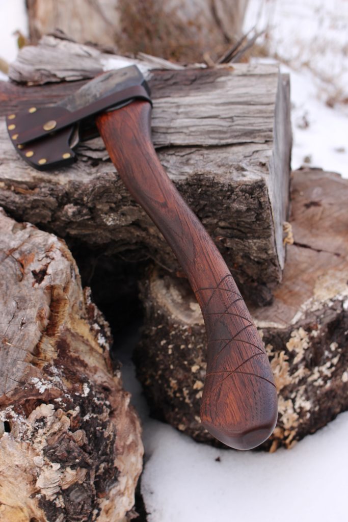 handmade, usa made, usa made axe, hatchet, chopping, wood chopping, outdoor, outdoorsman, survival, backwoodsman, hickory, axe made in america, axes made in the usa, ike bullington, wolf valley forge, valley forge, pack axe, back packing, camping, trail axe, hunting axe, trappers axe, camp axe, bush axe, belt axe, pack axe, leather shoulder rig, chopping axe, leather axe carrier, shoulder sling for axe, carpenter's axe, Wolf Valley Forge, Wolf Valley Forge axe release, Axe Wax, haversack, go bag, man purse, man bag, canvas bag, reenactor, reenacting, Trekker Axe, Axe Life, Splitting Wedge, Handforged Wedge