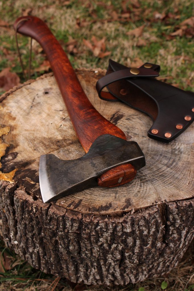 handmade, usa made, usa made axe, hatchet, chopping, wood chopping, outdoor, outdoorsman, survival, backwoodsman, hickory, axe made in america, axes made in the usa, ike bullington, wolf valley forge, valley forge, pack axe, back packing, camping, trail axe, hunting axe, trappers axe, camp axe, bush axe, belt axe, pack axe, leather shoulder rig, chopping axe, leather axe carrier, shoulder sling for axe, carpenter's axe, Wolf Valley Forge, Wolf Valley Forge axe release, Axe Wax, haversack, go back, man purse, man bag, canvas bag, reenactor, reenacting