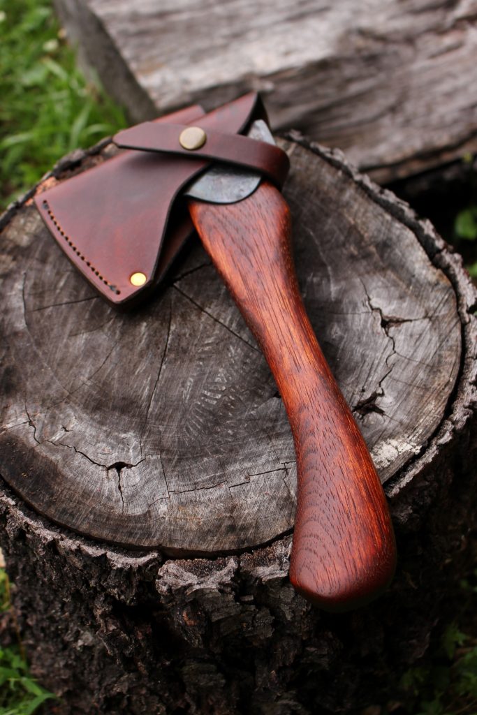 handmade, usa made, usa made axe, hatchet, chopping, wood chopping, outdoor, outdoorsman, survival, backwoodsman, hickory, axe made in america, axes made in the usa, ike bullington, wolf valley forge, valley forge, pack axe, back packing, camping, trail axe, hunting axe, trappers axe, camp axe, bush axe, belt axe, pack axe, leather shoulder rig, chopping axe, leather axe carrier, shoulder sling for axe, carpenter's axe, Wolf Valley Forge, Wolf Valley Forge axe release, Axe Wax, haversack, go back, man purse, man bag, canvas bag, reenactor, reenacting, Trekker Axe