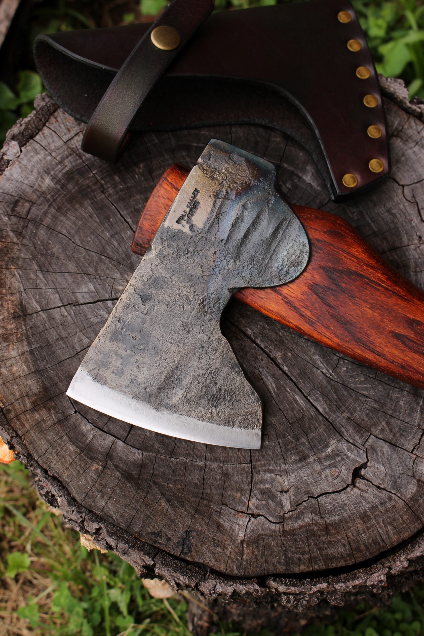 handmade, usa made, usa made axe, hatchet, chopping, wood chopping, outdoor, outdoorsman, survival, backwoodsman, hickory, axe made in america, axes made in the usa, ike bullington, wolf valley forge, valley forge, pack axe, back packing, camping, trail axe, hunting axe, trappers axe, camp axe, bush axe, belt axe, pack axe, leather shoulder rig, chopping axe, leather axe carrier, shoulder sling for axe, carpenter's axe, Wolf Valley Forge, Wolf Valley Forge axe release, Axe Wax, haversack, go back, man purse, man bag, canvas bag, reenactor, reenacting, Trekker Axe