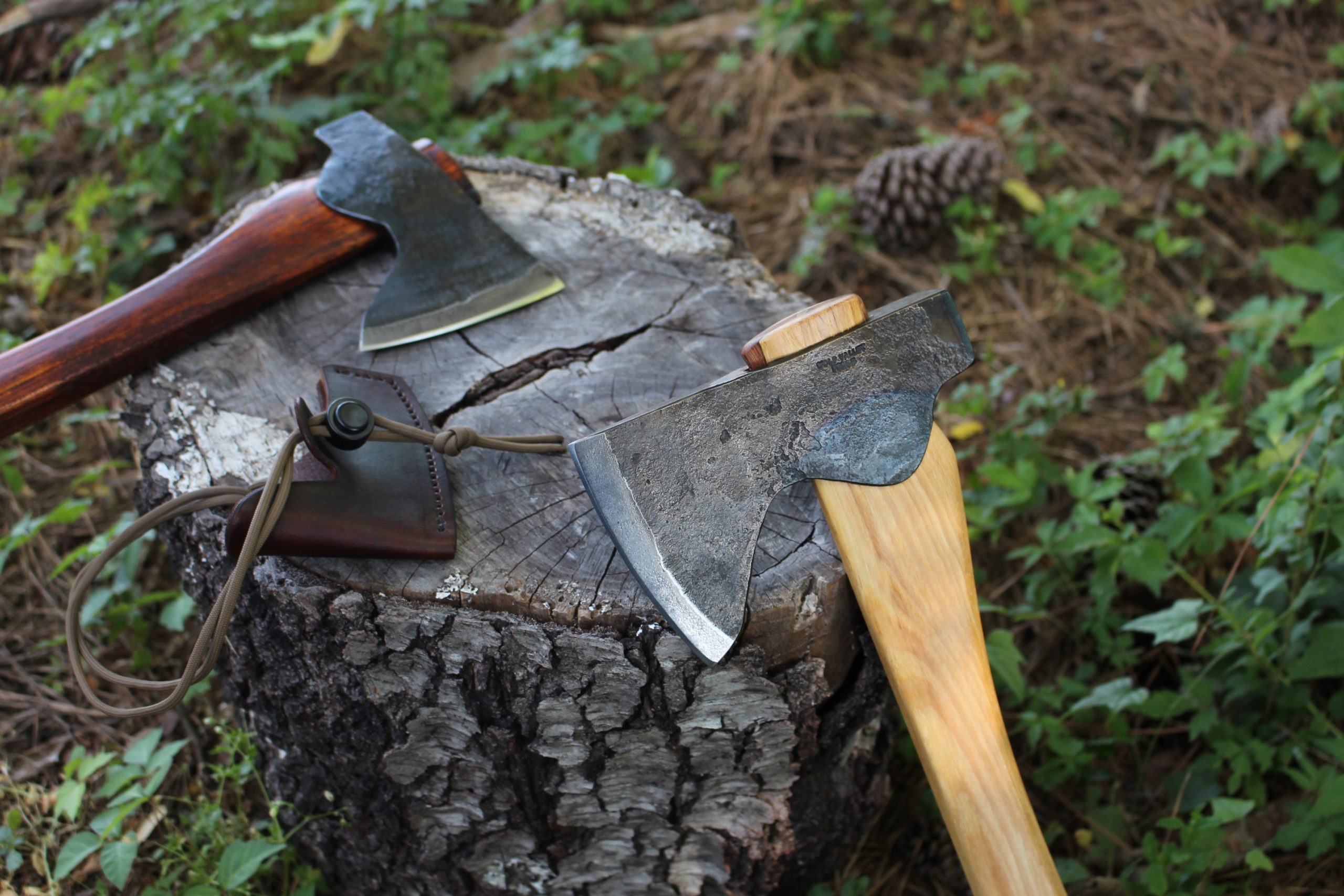 handmade, usa made, usa made axe, hatchet, chopping, wood chopping, outdoor, outdoorsman, survival, backwoodsman, hickory, axe made in america, axes made in the usa, ike bullington, wolf valley forge, valley forge, pack axe, back packing, camping, trail axe, hunting axe, trappers axe, camp axe, bush axe, belt axe, pack axe, leather shoulder rig, chopping axe, leather axe carrier, shoulder sling for axe, carpenter's axe, Wolf Valley Forge, Wolf Valley Forge axe release, Axe Wax, haversack, go back, man purse, man bag, canvas bag, reenactor, reenacting, The Trekker