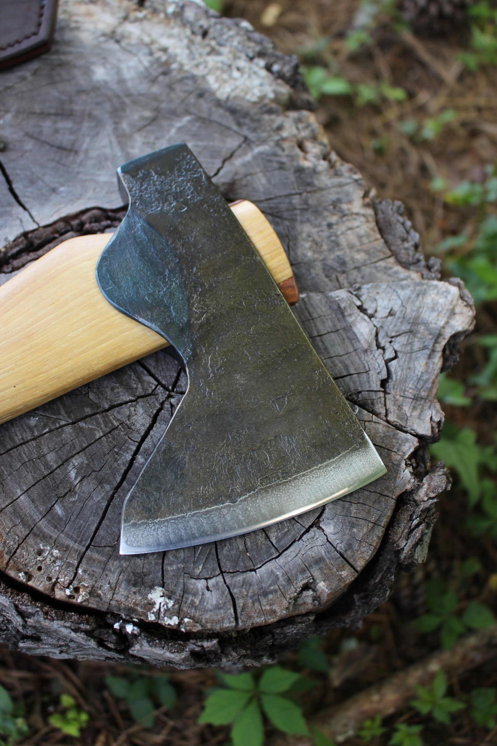 handmade, usa made, usa made axe, hatchet, chopping, wood chopping, outdoor, outdoorsman, survival, backwoodsman, hickory, axe made in america, axes made in the usa, ike bullington, wolf valley forge, valley forge, pack axe, back packing, camping, trail axe, hunting axe, trappers axe, camp axe, bush axe, belt axe, pack axe, leather shoulder rig, chopping axe, leather axe carrier, shoulder sling for axe, carpenter's axe, Wolf Valley Forge, Wolf Valley Forge axe release, Axe Wax, haversack, go back, man purse, man bag, canvas bag, reenactor, reenacting, The Trekker