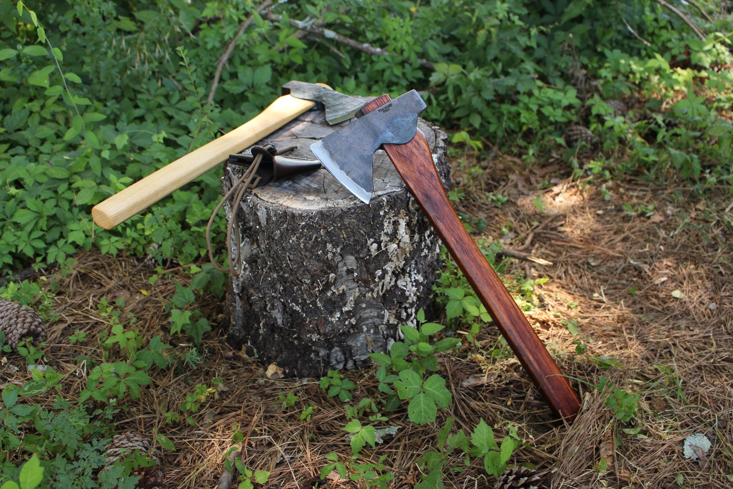 handmade, usa made, usa made axe, hatchet, chopping, wood chopping, outdoor, outdoorsman, survival, backwoodsman, hickory, axe made in america, axes made in the usa, ike bullington, wolf valley forge, valley forge, pack axe, back packing, camping, trail axe, hunting axe, trappers axe, camp axe, bush axe, belt axe, pack axe, leather shoulder rig, chopping axe, leather axe carrier, shoulder sling for axe, carpenter's axe, Wolf Valley Forge, Wolf Valley Forge axe release, Axe Wax, haversack, go back, man purse, man bag, canvas bag, reenactor, reenacting, The Trekker