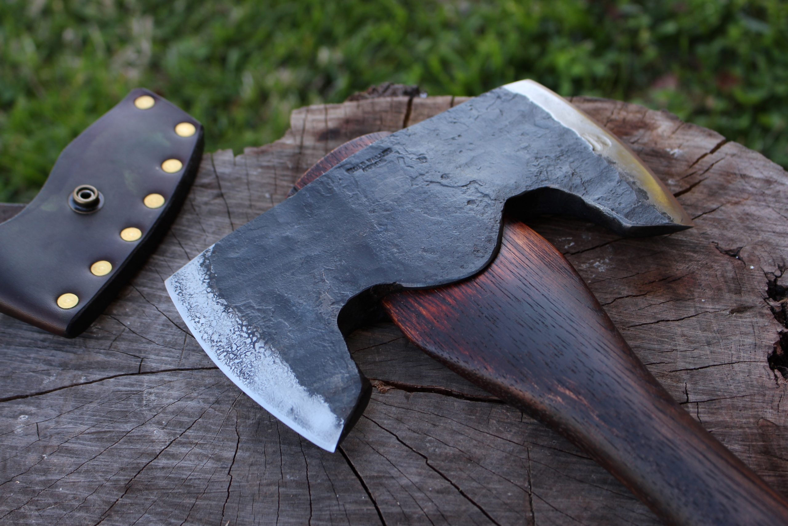 handmade, usa made, usa made axe, hatchet, chopping, wood chopping, outdoor, outdoorsman, survival, backwoodsman, hickory, axe made in america, axes made in the usa, ike bullington, wolf valley forge, valley forge, pack axe, back packing, camping, trail axe, hunting axe, trappers axe, camp axe, bush axe, belt axe, pack axe, leather shoulder rig, chopping axe, leather axe carrier, shoulder sling for axe, carpenter's axe, Wolf Valley Forge, Wolf Valley Forge axe release, Axe Wax, haversack, go bag, man purse, man bag, canvas bag, reenactor, reenacting, Trekker Axe, Axe Life, Splitting Wedge, Handforged Wedge