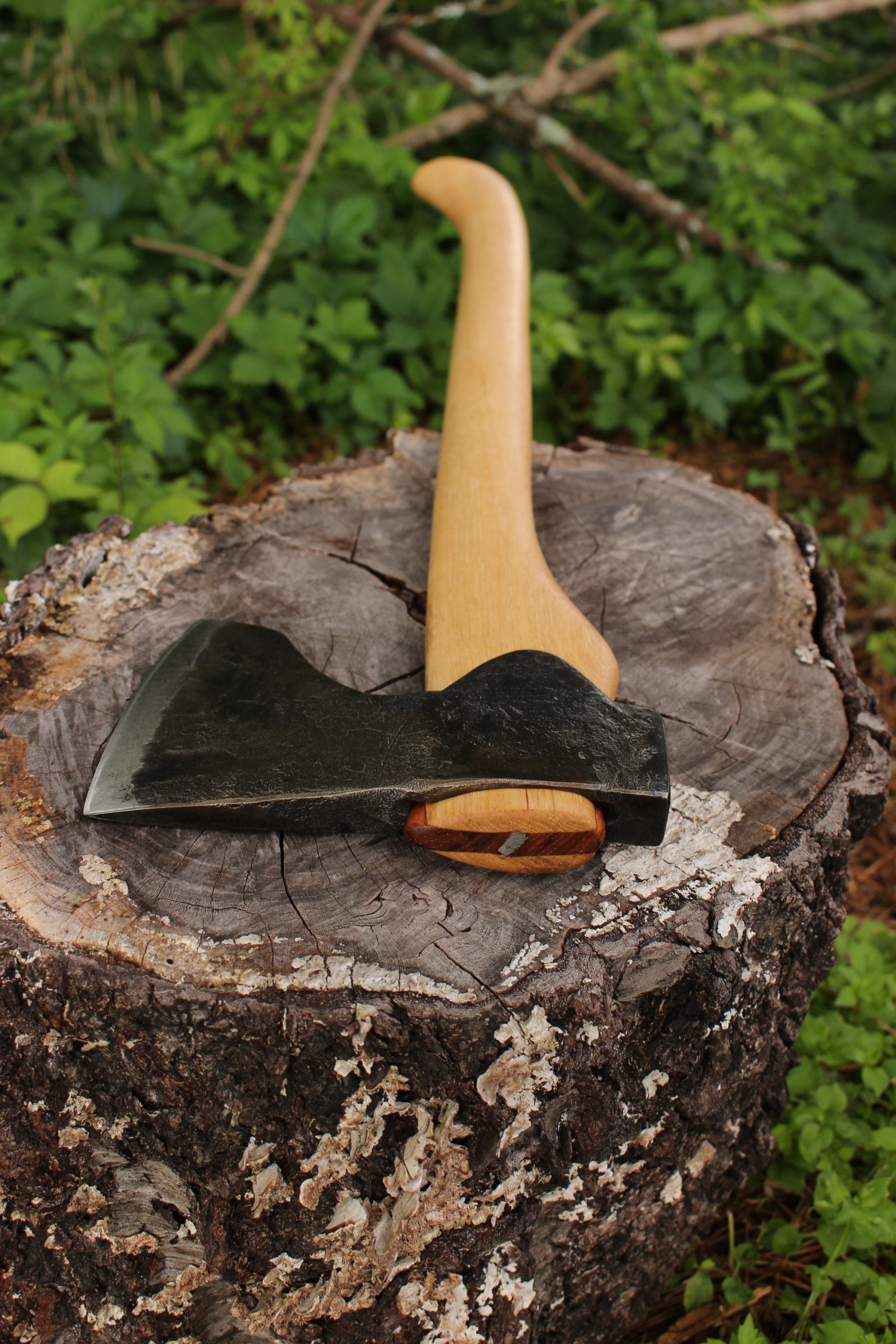 handmade, usa made, usa made axe, hatchet, chopping, wood chopping, outdoor, outdoorsman, survival, backwoodsman, hickory, axe made in america, axes made in the usa, ike bullington, wolf valley forge, valley forge, pack axe, back packing, camping, trail axe, hunting axe, trappers axe, camp axe, bush axe, belt axe, pack axe, leather shoulder rig, chopping axe, leather axe carrier, shoulder sling for axe, carpenter's axe, Wolf Valley Forge, Wolf Valley Forge axe release, Axe Wax, haversack, go back, man purse, man bag, canvas bag, reenactor, reenacting, Trekker Axe