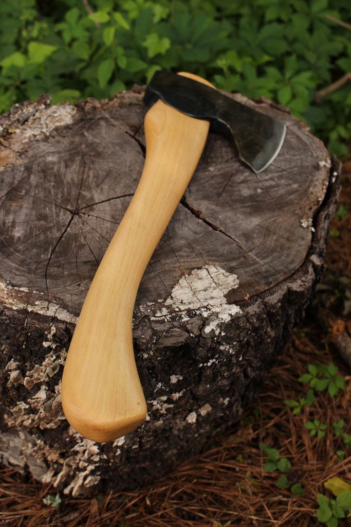 handmade, usa made, usa made axe, hatchet, chopping, wood chopping, outdoor, outdoorsman, survival, backwoodsman, hickory, axe made in america, axes made in the usa, ike bullington, wolf valley forge, valley forge, pack axe, back packing, camping, trail axe, hunting axe, trappers axe, camp axe, bush axe, belt axe, pack axe, leather shoulder rig, chopping axe, leather axe carrier, shoulder sling for axe, carpenter's axe, Wolf Valley Forge, Wolf Valley Forge axe release, Axe Wax, haversack, go back, man purse, man bag, canvas bag, reenactor, reenacting, Trekker Axe