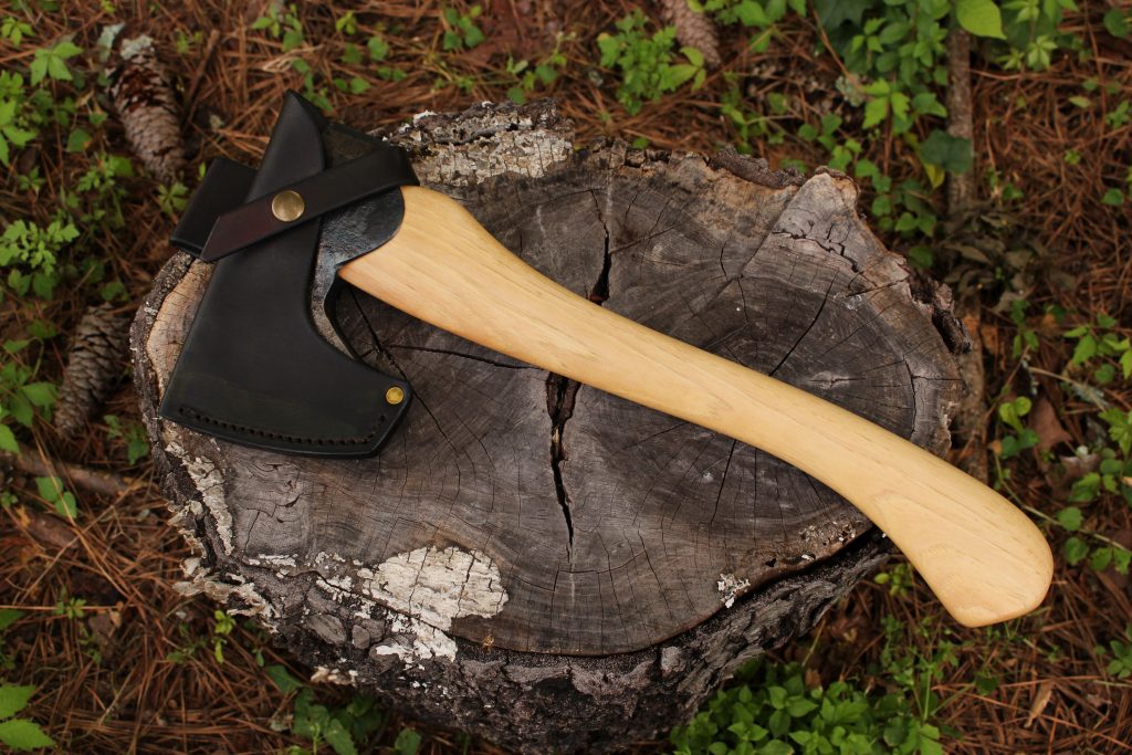 handmade, usa made, usa made axe, hatchet, chopping, wood chopping, outdoor, outdoorsman, survival, backwoodsman, hickory, axe made in america, axes made in the usa, ike bullington, wolf valley forge, valley forge, pack axe, back packing, camping, trail axe, hunting axe, trappers axe, camp axe, bush axe, belt axe, pack axe, leather shoulder rig, chopping axe, leather axe carrier, shoulder sling for axe, carpenter's axe, Wolf Valley Forge, Wolf Valley Forge axe release, Axe Wax, haversack, go back, man purse, man bag, canvas bag, reenactor, reenacting, Trekker Axe