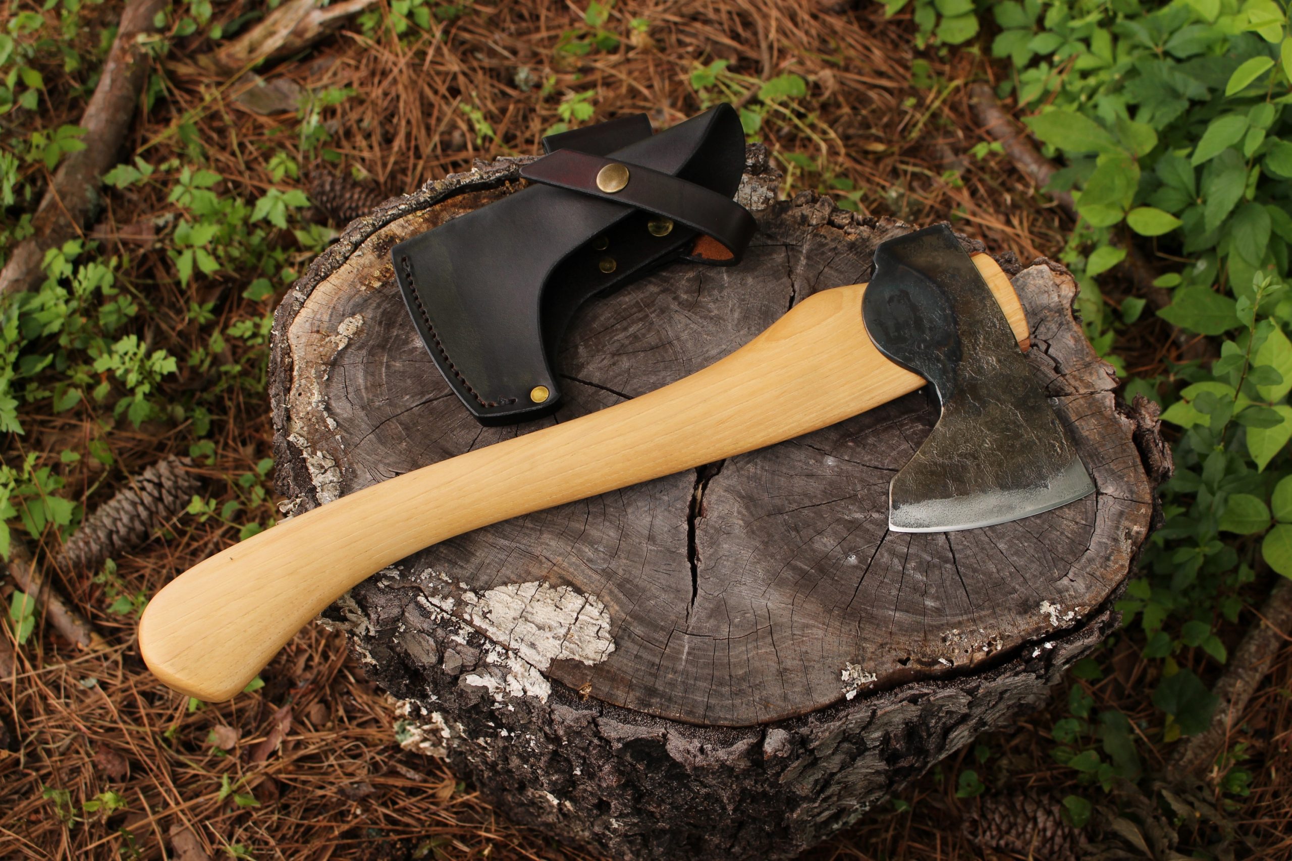 handmade, usa made, usa made axe, hatchet, chopping, wood chopping, outdoor, outdoorsman, survival, backwoodsman, hickory, axe made in america, axes made in the usa, ike bullington, wolf valley forge, valley forge, pack axe, back packing, camping, trail axe, hunting axe, trappers axe, camp axe, bush axe, belt axe, pack axe, leather shoulder rig, chopping axe, leather axe carrier, shoulder sling for axe, carpenter's axe, Wolf Valley Forge, Wolf Valley Forge axe release, Axe Wax, haversack, go back, man purse, man bag, canvas bag, reenactor, reenacting, Trekker Axe