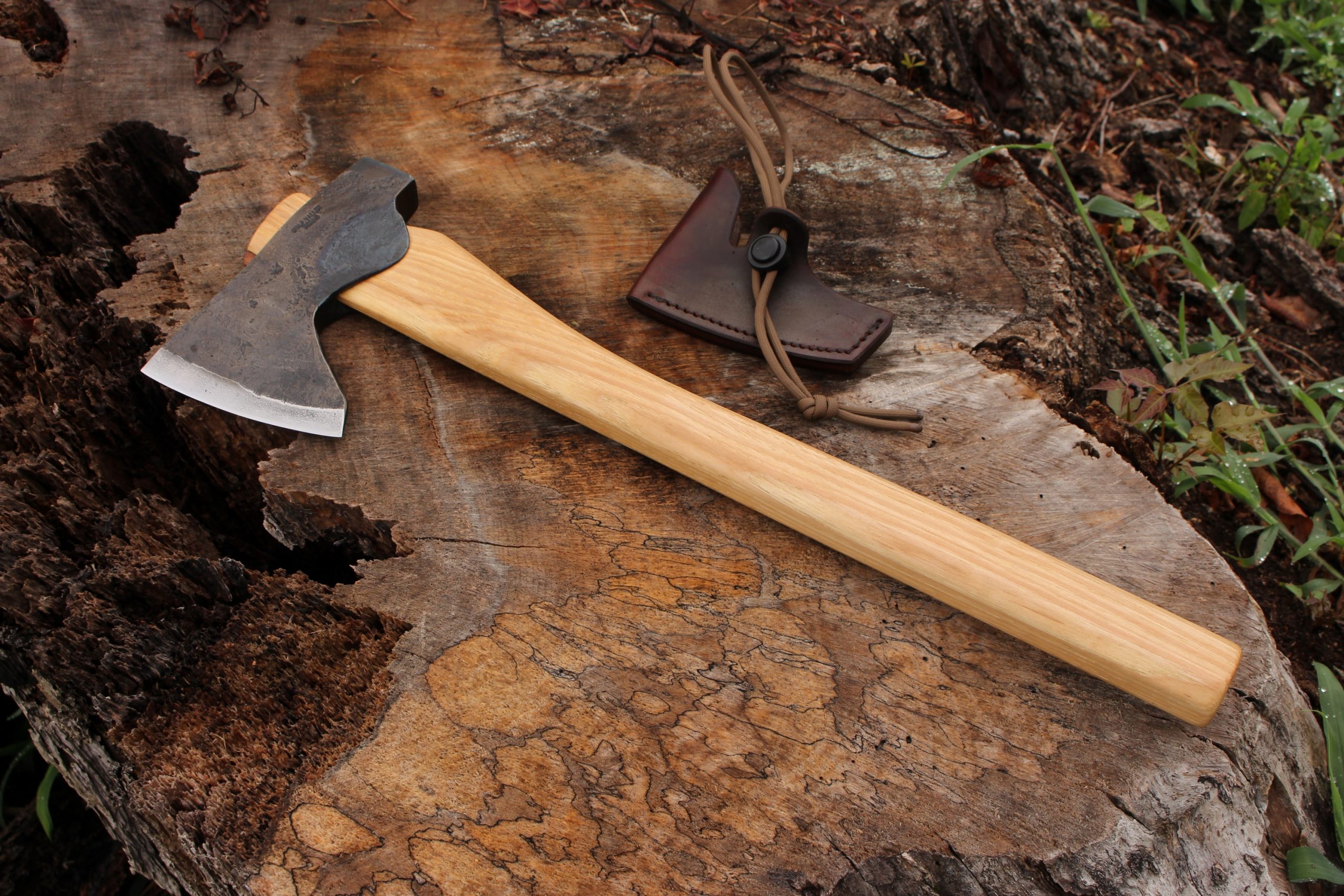 handmade, usa made, usa made axe, hatchet, chopping, wood chopping, outdoor, outdoorsman, survival, backwoodsman, hickory, axe made in america, axes made in the usa, ike bullington, wolf valley forge, valley forge, pack axe, back packing, camping, trail axe, hunting axe, trappers axe, camp axe, bush axe, belt axe, pack axe, leather shoulder rig, chopping axe, leather axe carrier, shoulder sling for axe, carpenter's axe, Wolf Valley Forge, Wolf Valley Forge axe release, Axe Wax, haversack, go back, man purse, man bag, canvas bag, reenactor, reenacting, The Trekker