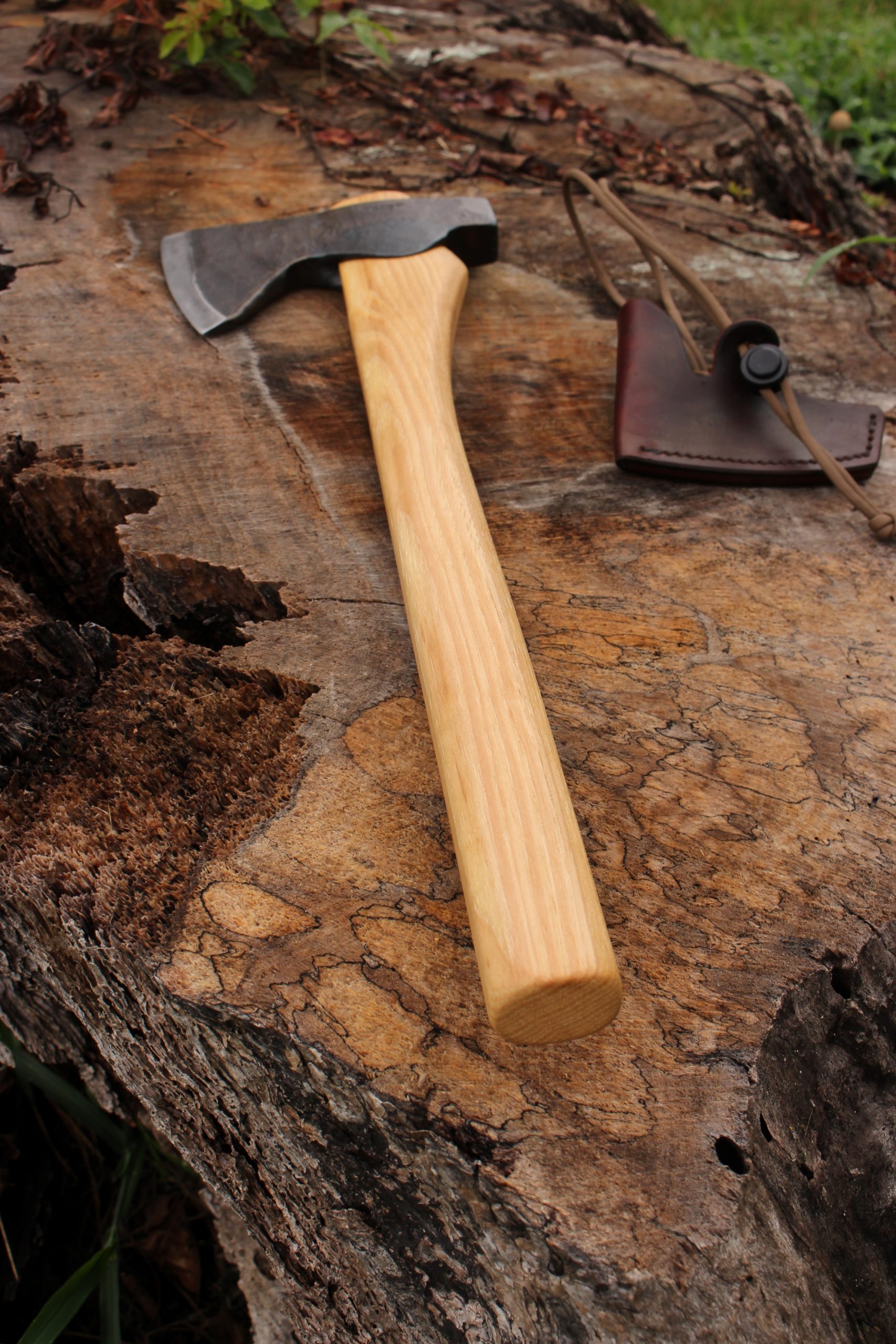 handmade, usa made, usa made axe, hatchet, chopping, wood chopping, outdoor, outdoorsman, survival, backwoodsman, hickory, axe made in america, axes made in the usa, ike bullington, wolf valley forge, valley forge, pack axe, back packing, camping, trail axe, hunting axe, trappers axe, camp axe, bush axe, belt axe, pack axe, leather shoulder rig, chopping axe, leather axe carrier, shoulder sling for axe, carpenter's axe, Wolf Valley Forge, Wolf Valley Forge axe release, Axe Wax, haversack, go back, man purse, man bag, canvas bag, reenactor, reenacting, The Trekker