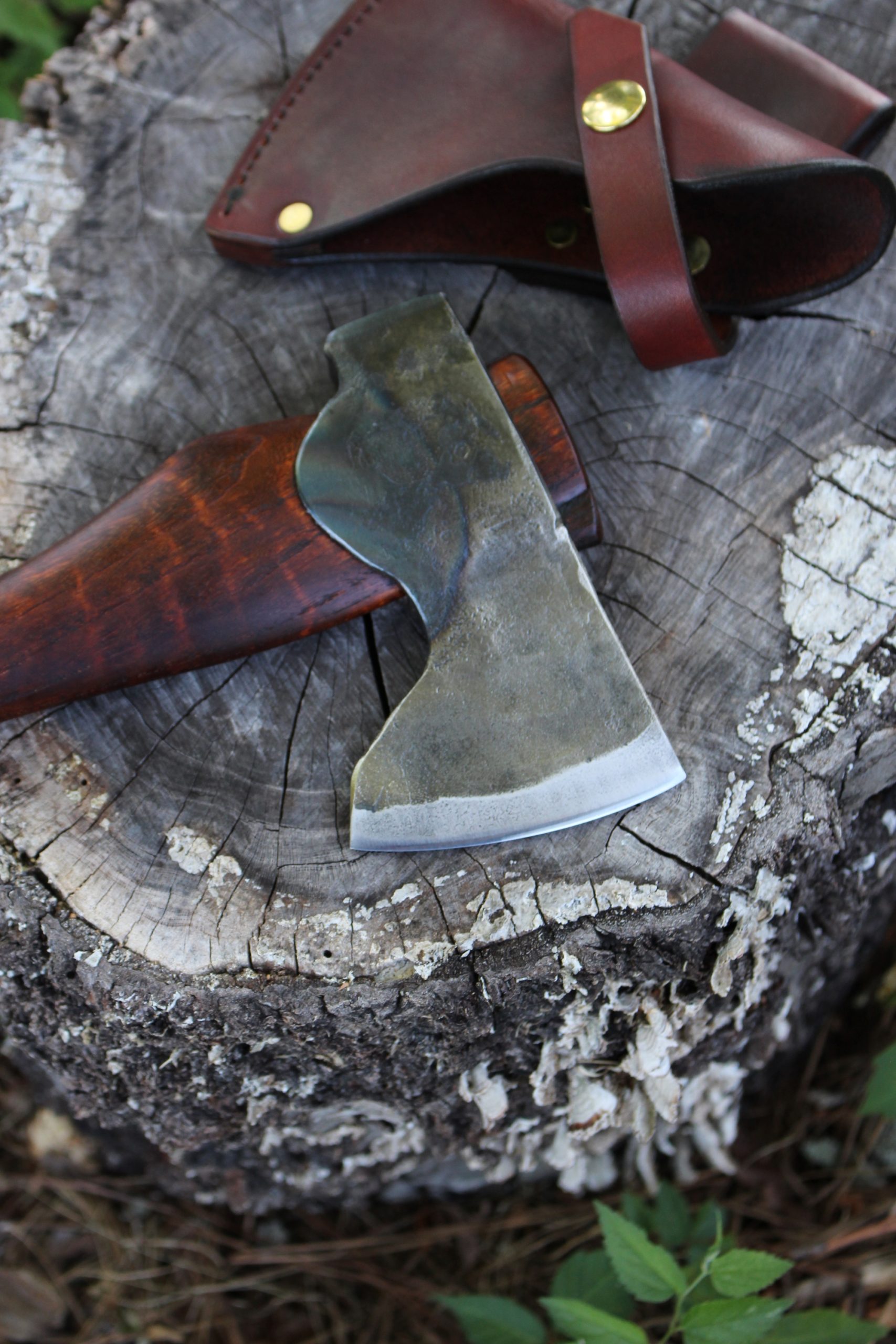 handmade, usa made, usa made axe, hatchet, chopping, wood chopping, outdoor, outdoorsman, survival, backwoodsman, hickory, axe made in america, axes made in the usa, ike bullington, wolf valley forge, valley forge, pack axe, back packing, camping, trail axe, hunting axe, trappers axe, camp axe, bush axe, belt axe, pack axe, leather shoulder rig, chopping axe, leather axe carrier, shoulder sling for axe, carpenter's axe, Wolf Valley Forge, Wolf Valley Forge axe release, Axe Wax, haversack, go back, man purse, man bag, canvas bag, reenactor, reenacting, The Trekker