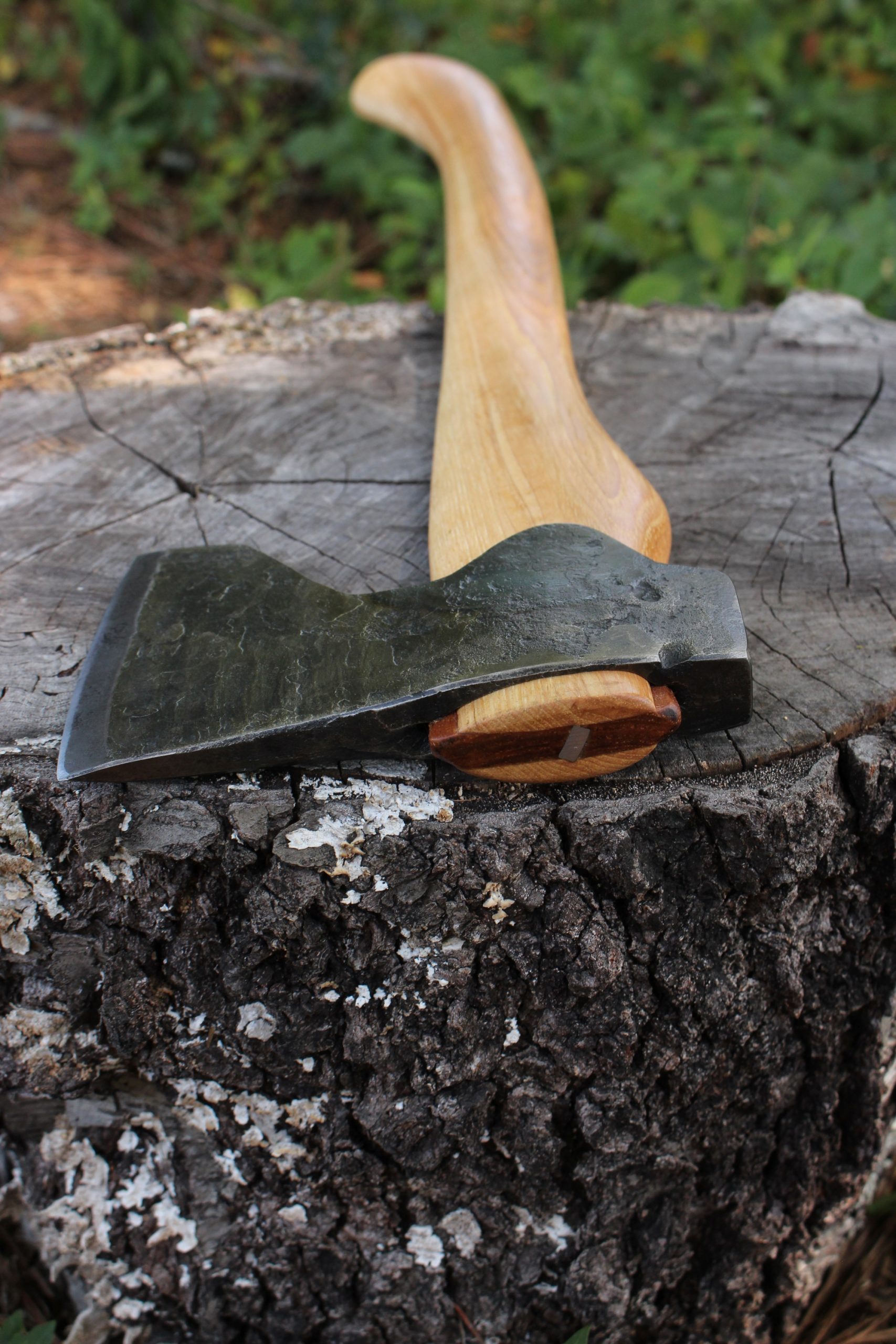 handmade, usa made, usa made axe, hatchet, chopping, wood chopping, outdoor, outdoorsman, survival, backwoodsman, hickory, axe made in america, axes made in the usa, ike bullington, wolf valley forge, valley forge, pack axe, back packing, camping, trail axe, hunting axe, trappers axe, camp axe, bush axe, belt axe, pack axe, leather shoulder rig, chopping axe, leather axe carrier, shoulder sling for axe, carpenter's axe, Wolf Valley Forge, Wolf Valley Forge axe release, Axe Wax, haversack, go back, man purse, man bag, canvas bag, reenactor, reenacting, The Trekker