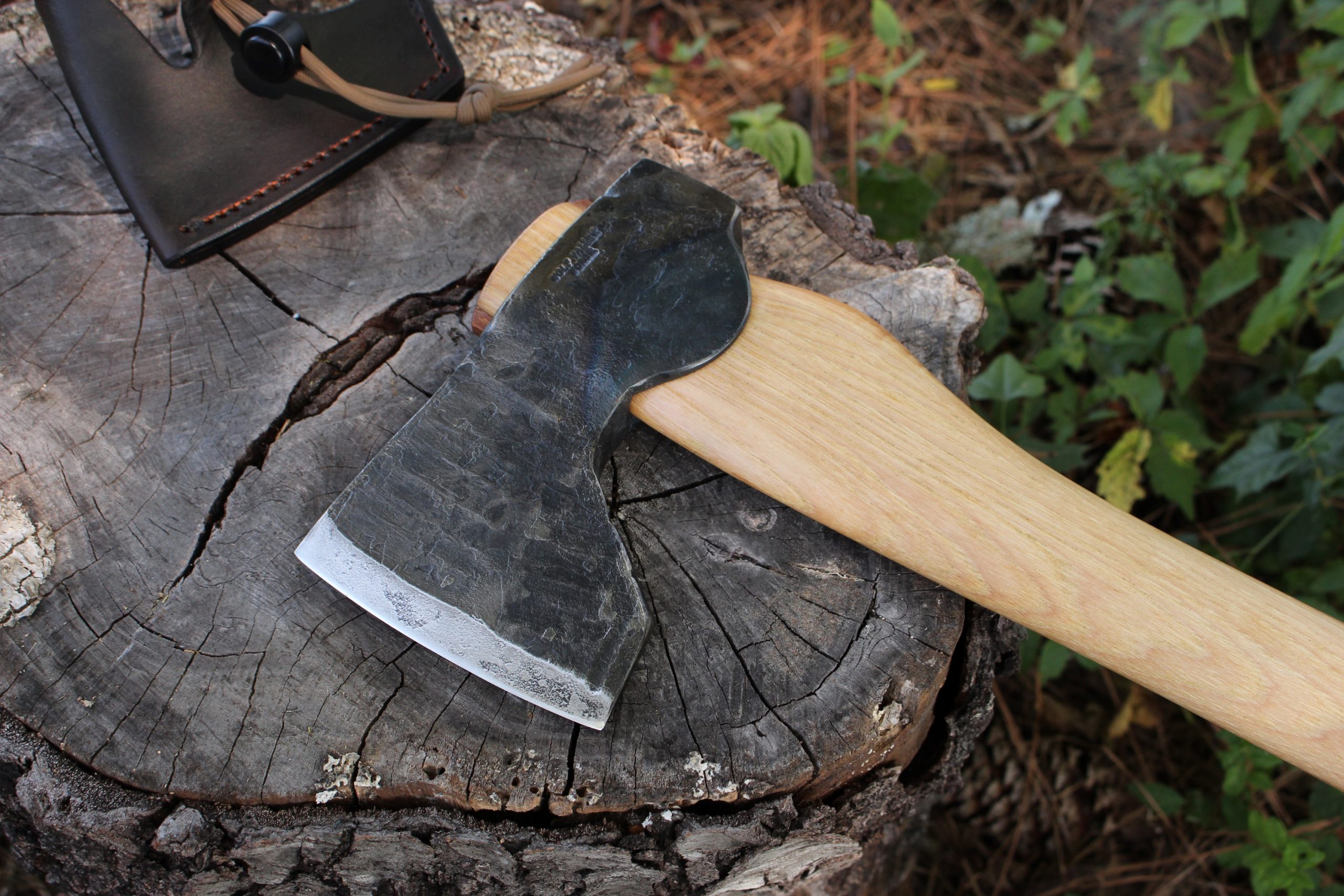 handmade, usa made, usa made axe, hatchet, chopping, wood chopping, outdoor, outdoorsman, survival, backwoodsman, hickory, axe made in america, axes made in the usa, ike bullington, wolf valley forge, valley forge, pack axe, back packing, camping, trail axe, hunting axe, trappers axe, camp axe, bush axe, belt axe, pack axe, leather shoulder rig, chopping axe, leather axe carrier, shoulder sling for axe, carpenter's axe, Wolf Valley Forge, Wolf Valley Forge axe release, Axe Wax, haversack, go back, man purse, man bag, canvas bag, reenactor, reenacting, The Trekker