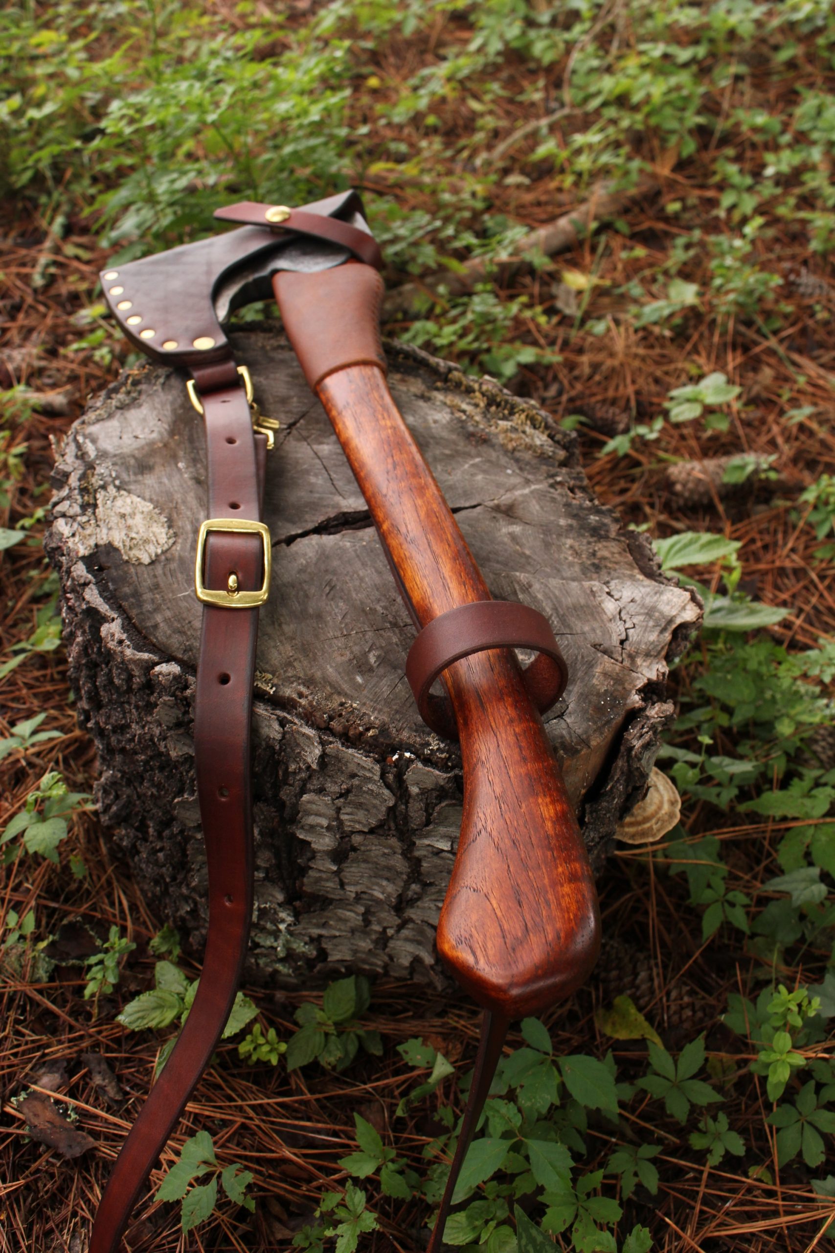 handmade, usa made, usa made axe, hatchet, chopping, wood chopping, outdoor, outdoorsman, survival, backwoodsman, hickory, axe made in america, axes made in the usa, ike bullington, wolf valley forge, valley forge, pack axe, back packing, camping, trail axe, hunting axe, trappers axe, camp axe, bush axe, belt axe, pack axe, leather shoulder rig, chopping axe, leather axe carrier, shoulder sling for axe, carpenter's axe, Wolf Valley Forge, Wolf Valley Forge axe release, Axe Wax, haversack, go back, man purse, man bag, canvas bag, reenactor, reenacting, The Trekker