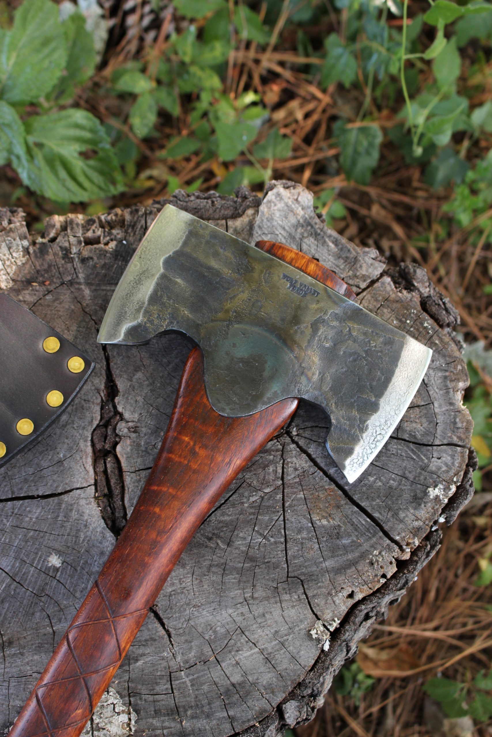 handmade, usa made, usa made axe, hatchet, chopping, wood chopping, outdoor, outdoorsman, survival, backwoodsman, hickory, axe made in america, axes made in the usa, ike bullington, wolf valley forge, valley forge, pack axe, back packing, camping, trail axe, hunting axe, trappers axe, camp axe, bush axe, belt axe, pack axe, leather shoulder rig, chopping axe, leather axe carrier, shoulder sling for axe, carpenter's axe, Wolf Valley Forge, Wolf Valley Forge axe release, Axe Wax, haversack, go back, man purse, man bag, canvas bag, reenactor, reenacting, The Trekker