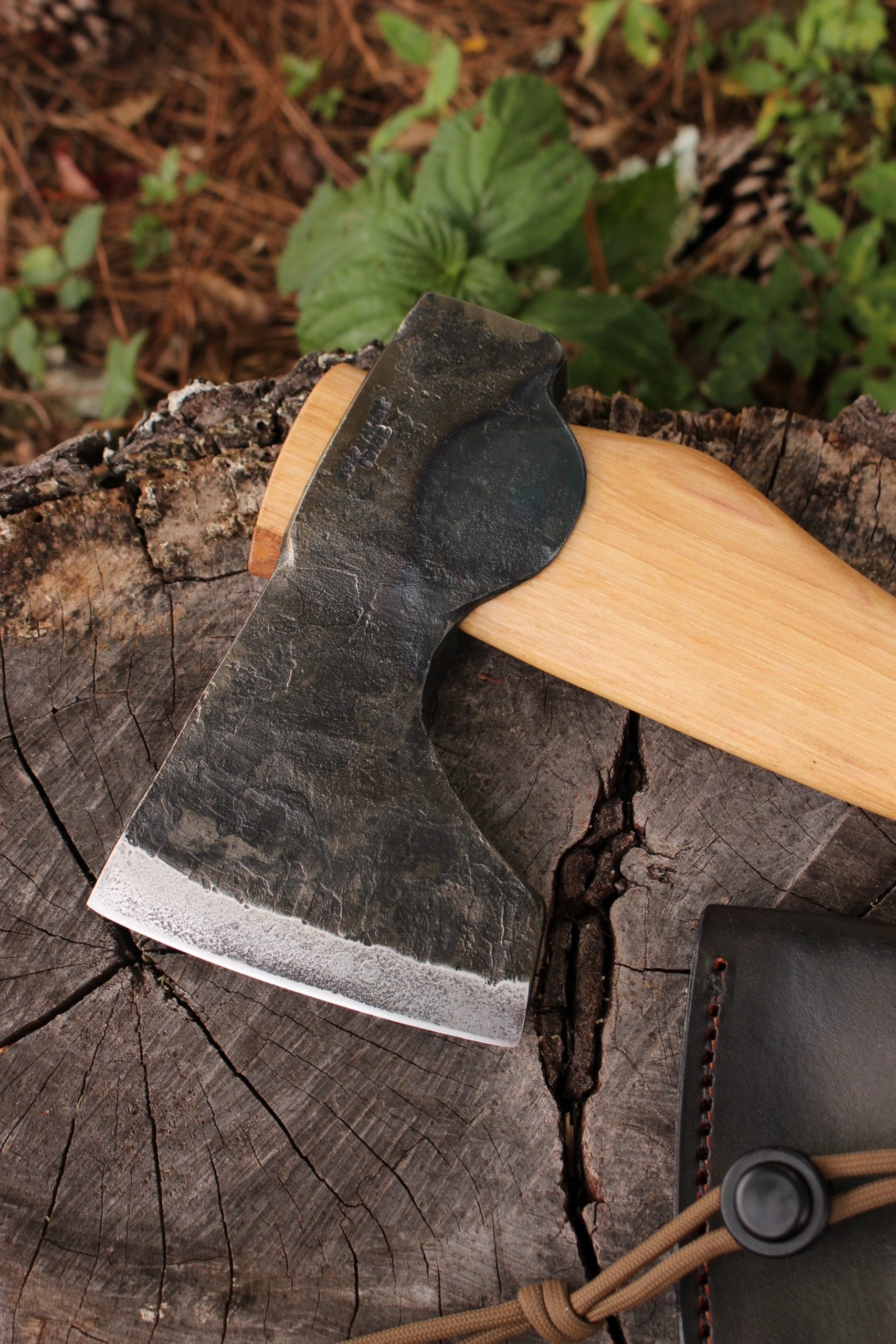 handmade, usa made, usa made axe, hatchet, chopping, wood chopping, outdoor, outdoorsman, survival, backwoodsman, hickory, axe made in america, axes made in the usa, ike bullington, wolf valley forge, valley forge, pack axe, back packing, camping, trail axe, hunting axe, trappers axe, camp axe, bush axe, belt axe, pack axe, leather shoulder rig, chopping axe, leather axe carrier, shoulder sling for axe, carpenter's axe, Wolf Valley Forge, Wolf Valley Forge axe release, Axe Wax, haversack, go back, man purse, man bag, canvas bag, reenactor, reenacting, Trekker Axe, Axe Life