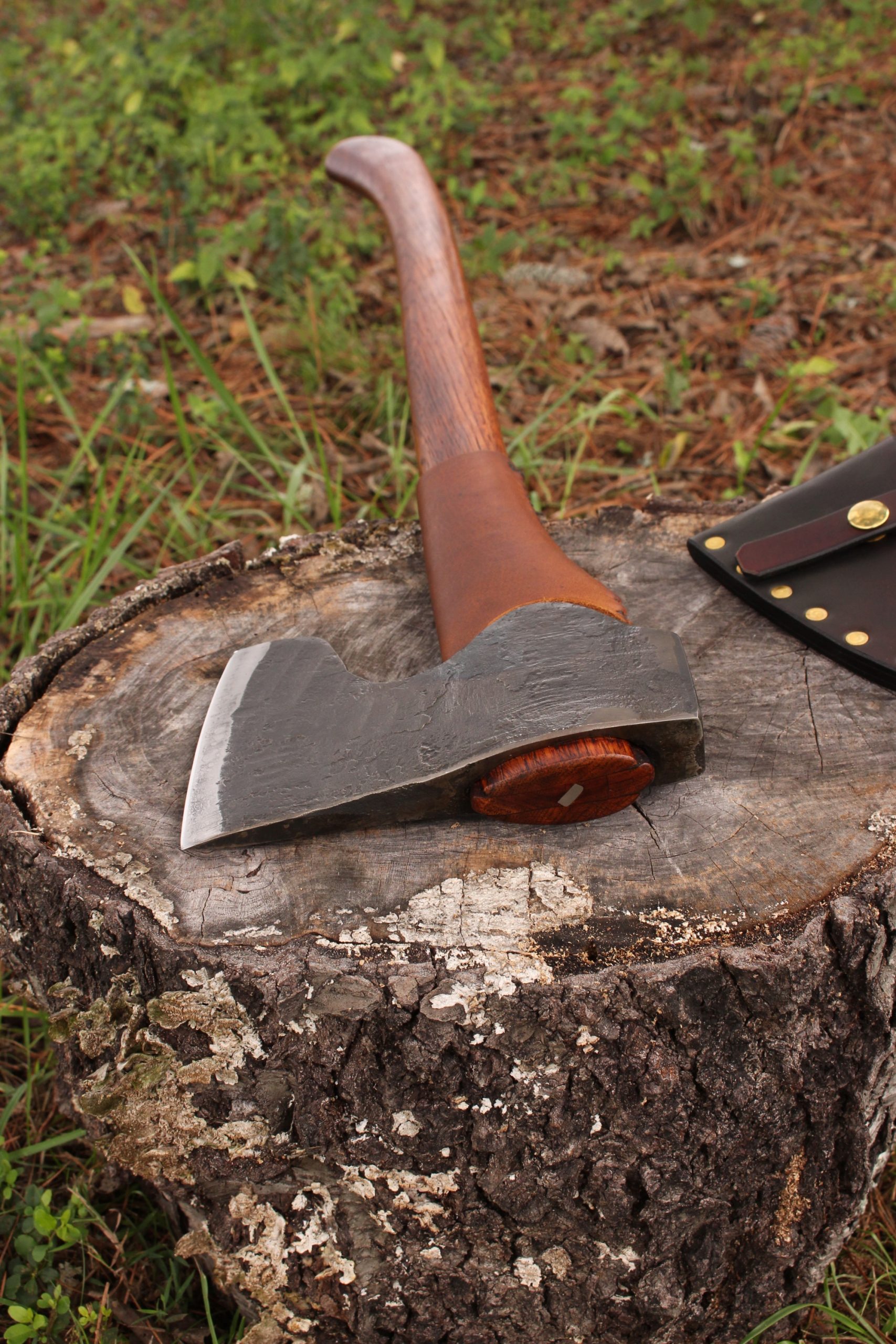 handmade, usa made, usa made axe, hatchet, chopping, wood chopping, outdoor, outdoorsman, survival, backwoodsman, hickory, axe made in america, axes made in the usa, ike bullington, wolf valley forge, valley forge, pack axe, back packing, camping, trail axe, hunting axe, trappers axe, camp axe, bush axe, belt axe, pack axe, leather shoulder rig, chopping axe, leather axe carrier, shoulder sling for axe, carpenter's axe, Wolf Valley Forge, Wolf Valley Forge axe release, Axe Wax, haversack, go back, man purse, man bag, canvas bag, reenactor, reenacting, Trekker Axe, Axe Life