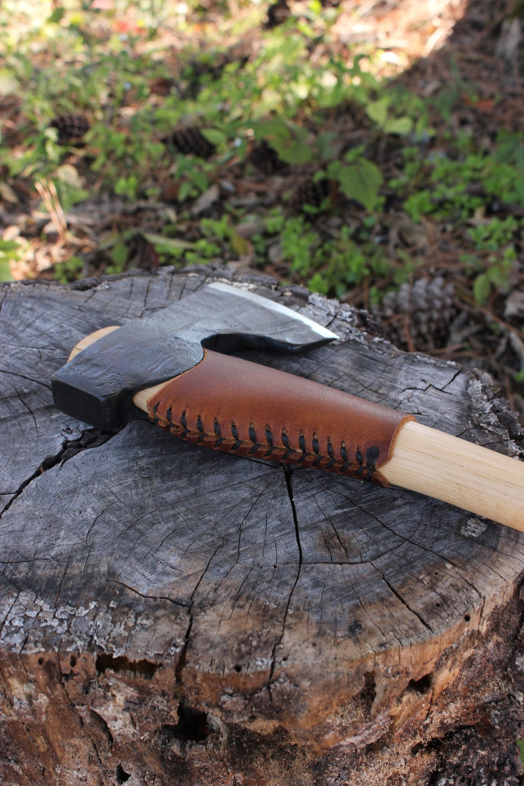 handmade, usa made, usa made axe, hatchet, chopping, wood chopping, outdoor, outdoorsman, survival, backwoodsman, hickory, axe made in america, axes made in the usa, ike bullington, wolf valley forge, valley forge, pack axe, back packing, camping, trail axe, hunting axe, trappers axe, camp axe, bush axe, belt axe, pack axe, leather shoulder rig, chopping axe, leather axe carrier, shoulder sling for axe, carpenter's axe, Wolf Valley Forge, Wolf Valley Forge axe release, Axe Wax, haversack, go back, man purse, man bag, canvas bag, reenactor, reenacting, Trekker Axe, Axe Life