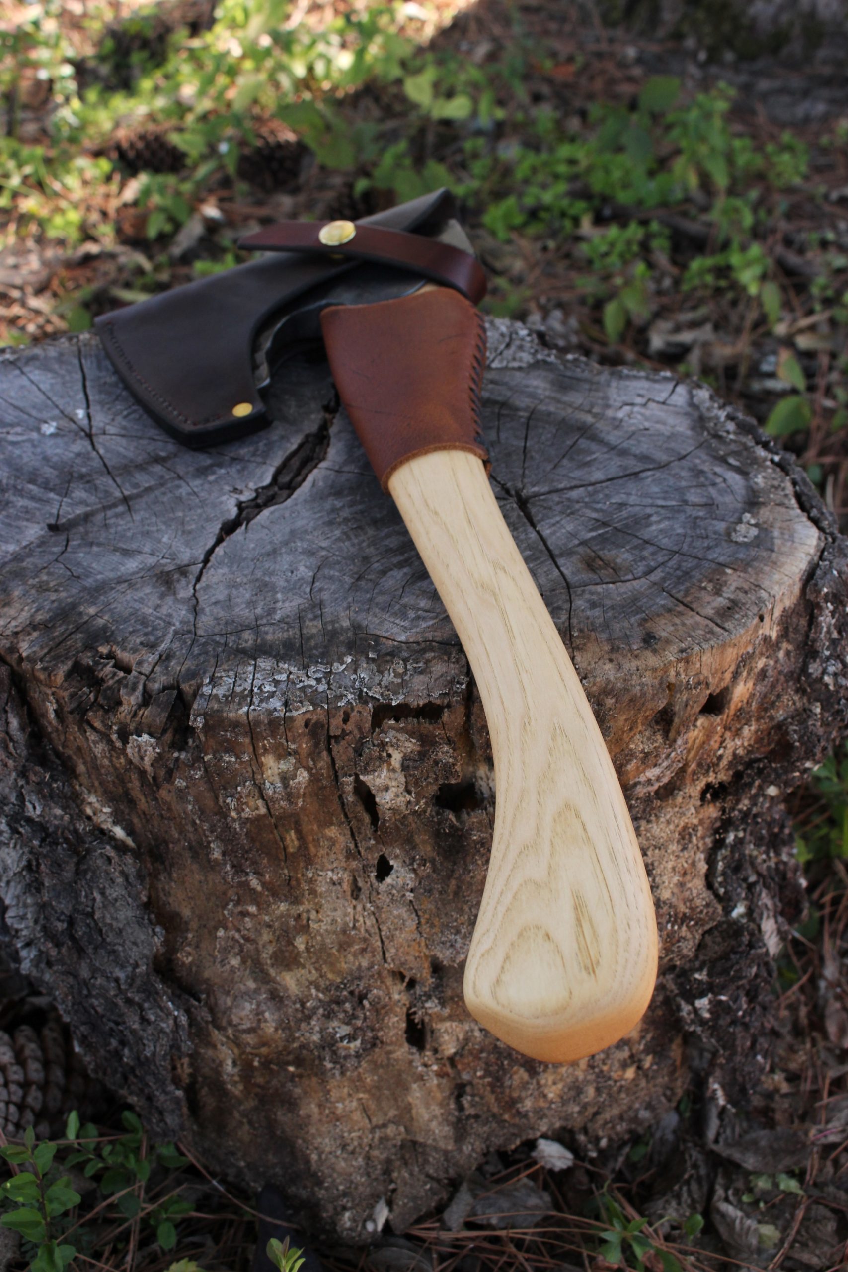 handmade, usa made, usa made axe, hatchet, chopping, wood chopping, outdoor, outdoorsman, survival, backwoodsman, hickory, axe made in america, axes made in the usa, ike bullington, wolf valley forge, valley forge, pack axe, back packing, camping, trail axe, hunting axe, trappers axe, camp axe, bush axe, belt axe, pack axe, leather shoulder rig, chopping axe, leather axe carrier, shoulder sling for axe, carpenter's axe, Wolf Valley Forge, Wolf Valley Forge axe release, Axe Wax, haversack, go back, man purse, man bag, canvas bag, reenactor, reenacting, Trekker Axe, Axe Life