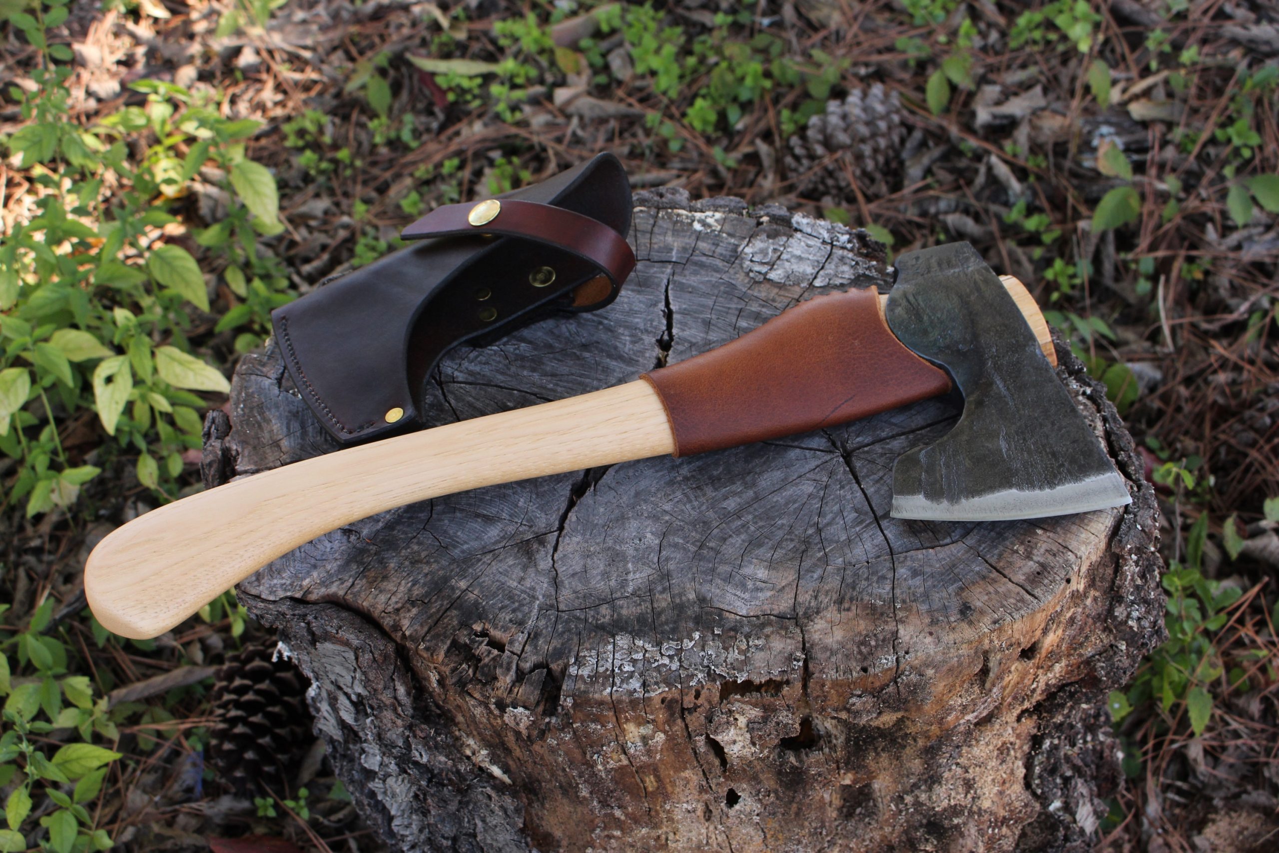 handmade, usa made, usa made axe, hatchet, chopping, wood chopping, outdoor, outdoorsman, survival, backwoodsman, hickory, axe made in america, axes made in the usa, ike bullington, wolf valley forge, valley forge, pack axe, back packing, camping, trail axe, hunting axe, trappers axe, camp axe, bush axe, belt axe, pack axe, leather shoulder rig, chopping axe, leather axe carrier, shoulder sling for axe, carpenter's axe, Wolf Valley Forge, Wolf Valley Forge axe release, Axe Wax, haversack, go back, man purse, man bag, canvas bag, reenactor, reenacting, Trekker Axe, Axe Life