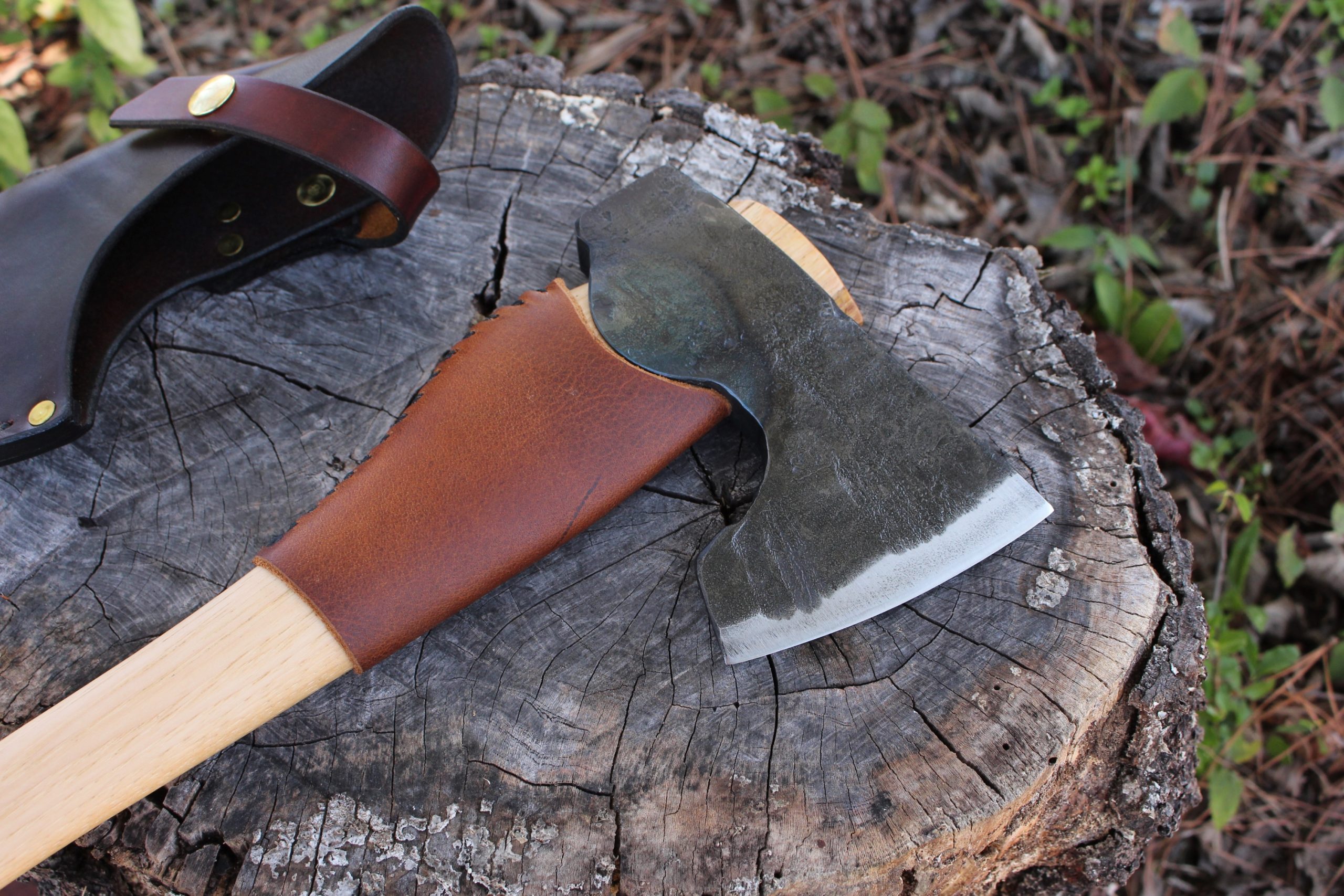 handmade, usa made, usa made axe, hatchet, chopping, wood chopping, outdoor, outdoorsman, survival, backwoodsman, hickory, axe made in america, axes made in the usa, ike bullington, wolf valley forge, valley forge, pack axe, back packing, camping, trail axe, hunting axe, trappers axe, camp axe, bush axe, belt axe, pack axe, leather shoulder rig, chopping axe, leather axe carrier, shoulder sling for axe, carpenter's axe, Wolf Valley Forge, Wolf Valley Forge axe release, Axe Wax, haversack, go back, man purse, man bag, canvas bag, reenactor, reenacting, Trekker Axe, Axe Life