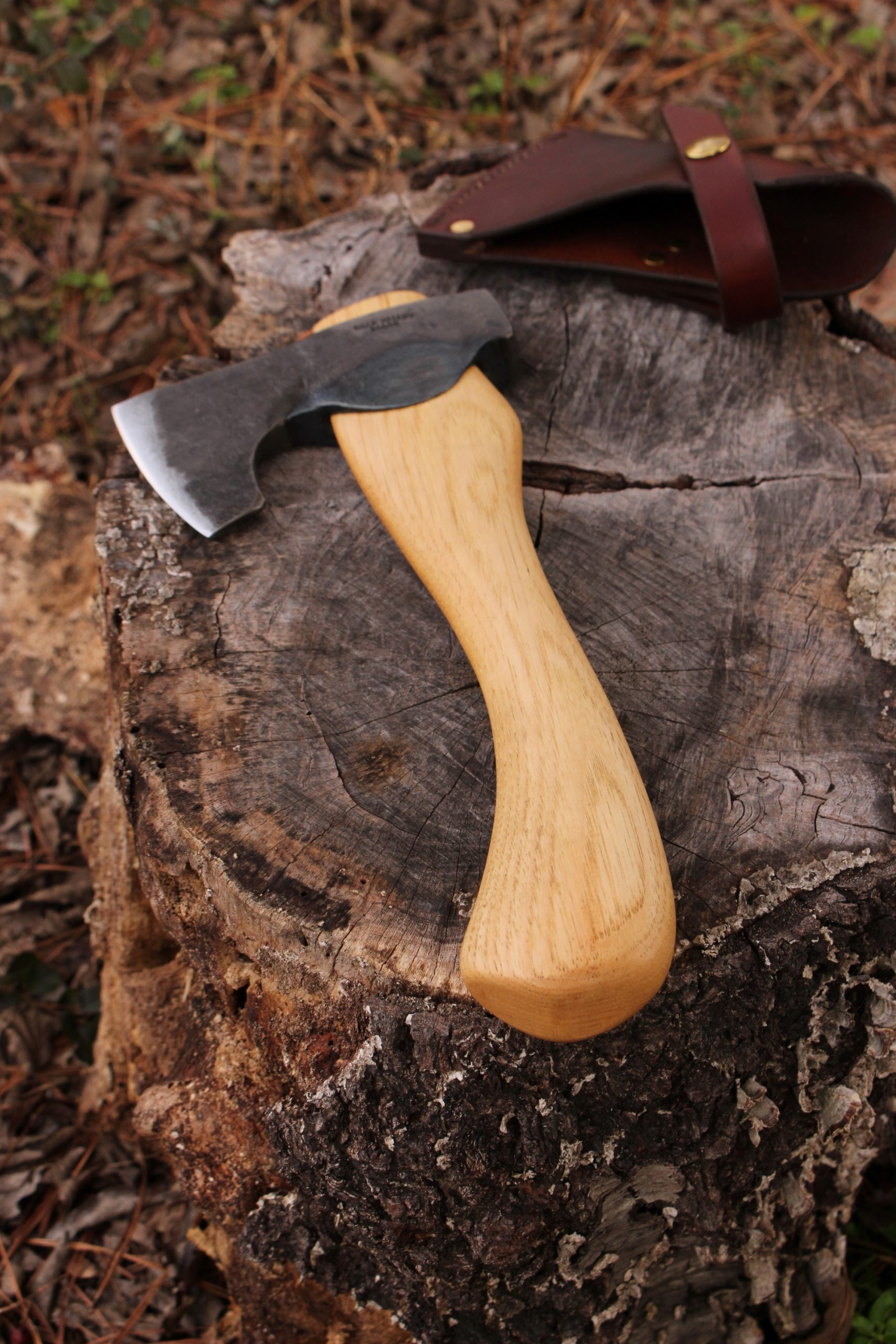 handmade, usa made, usa made axe, hatchet, chopping, wood chopping, outdoor, outdoorsman, survival, backwoodsman, hickory, axe made in america, axes made in the usa, ike bullington, wolf valley forge, valley forge, pack axe, back packing, camping, trail axe, hunting axe, trappers axe, camp axe, bush axe, belt axe, pack axe, leather shoulder rig, chopping axe, leather axe carrier, shoulder sling for axe, carpenter's axe, Wolf Valley Forge, Wolf Valley Forge axe release, Axe Wax, haversack, go bag, man purse, man bag, canvas bag, reenactor, reenacting, Trekker Axe, Axe Life