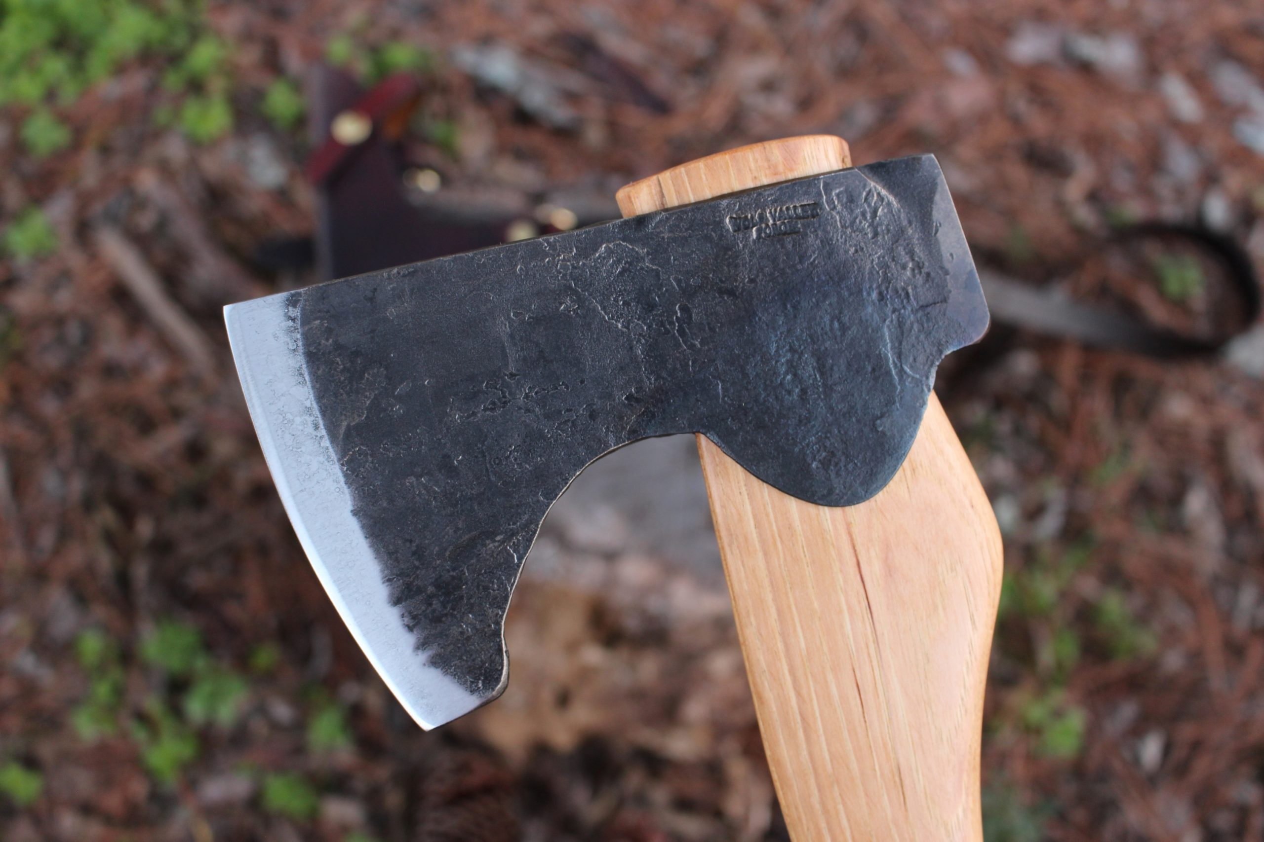 handmade, usa made, usa made axe, hatchet, chopping, wood chopping, outdoor, outdoorsman, survival, backwoodsman, hickory, axe made in america, axes made in the usa, ike bullington, wolf valley forge, valley forge, pack axe, back packing, camping, trail axe, hunting axe, trappers axe, camp axe, bush axe, belt axe, pack axe, leather shoulder rig, chopping axe, leather axe carrier, shoulder sling for axe, carpenter's axe, Wolf Valley Forge, Wolf Valley Forge axe release, Axe Wax, haversack, go back, man purse, man bag, canvas bag, reenactor, reenacting, Trekker Axe, Axe Life