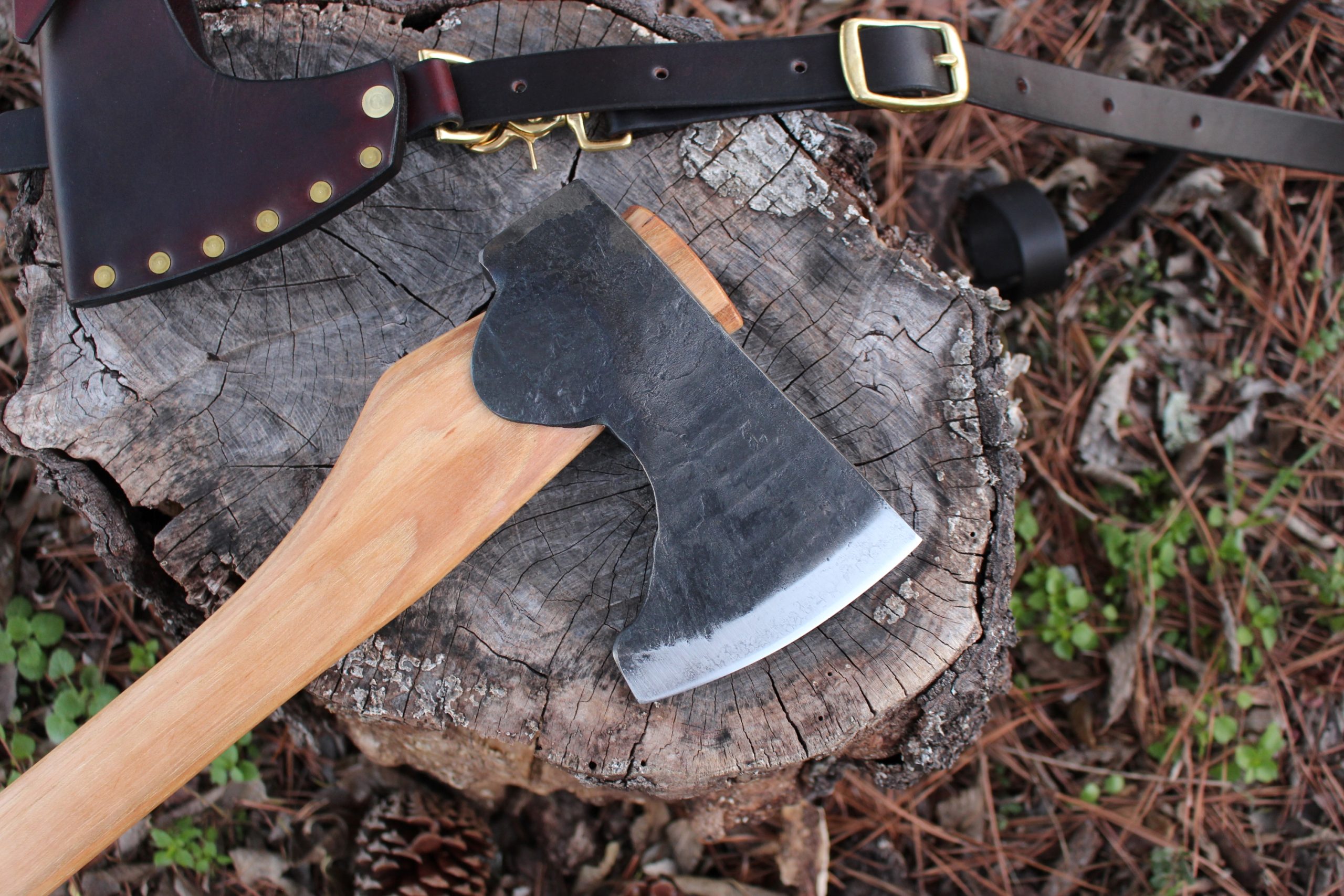 handmade, usa made, usa made axe, hatchet, chopping, wood chopping, outdoor, outdoorsman, survival, backwoodsman, hickory, axe made in america, axes made in the usa, ike bullington, wolf valley forge, valley forge, pack axe, back packing, camping, trail axe, hunting axe, trappers axe, camp axe, bush axe, belt axe, pack axe, leather shoulder rig, chopping axe, leather axe carrier, shoulder sling for axe, carpenter's axe, Wolf Valley Forge, Wolf Valley Forge axe release, Axe Wax, haversack, go back, man purse, man bag, canvas bag, reenactor, reenacting, Trekker Axe, Axe Life