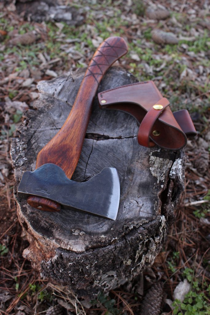 handmade, usa made, usa made axe, hatchet, chopping, wood chopping, outdoor, outdoorsman, survival, backwoodsman, hickory, axe made in america, axes made in the usa, ike bullington, wolf valley forge, valley forge, pack axe, back packing, camping, trail axe, hunting axe, trappers axe, camp axe, bush axe, belt axe, pack axe, leather shoulder rig, chopping axe, leather axe carrier, shoulder sling for axe, carpenter's axe, Wolf Valley Forge, Wolf Valley Forge axe release, Axe Wax, haversack, go back, man purse, man bag, canvas bag, reenactor, reenacting, Trekker Axe, Axe Life