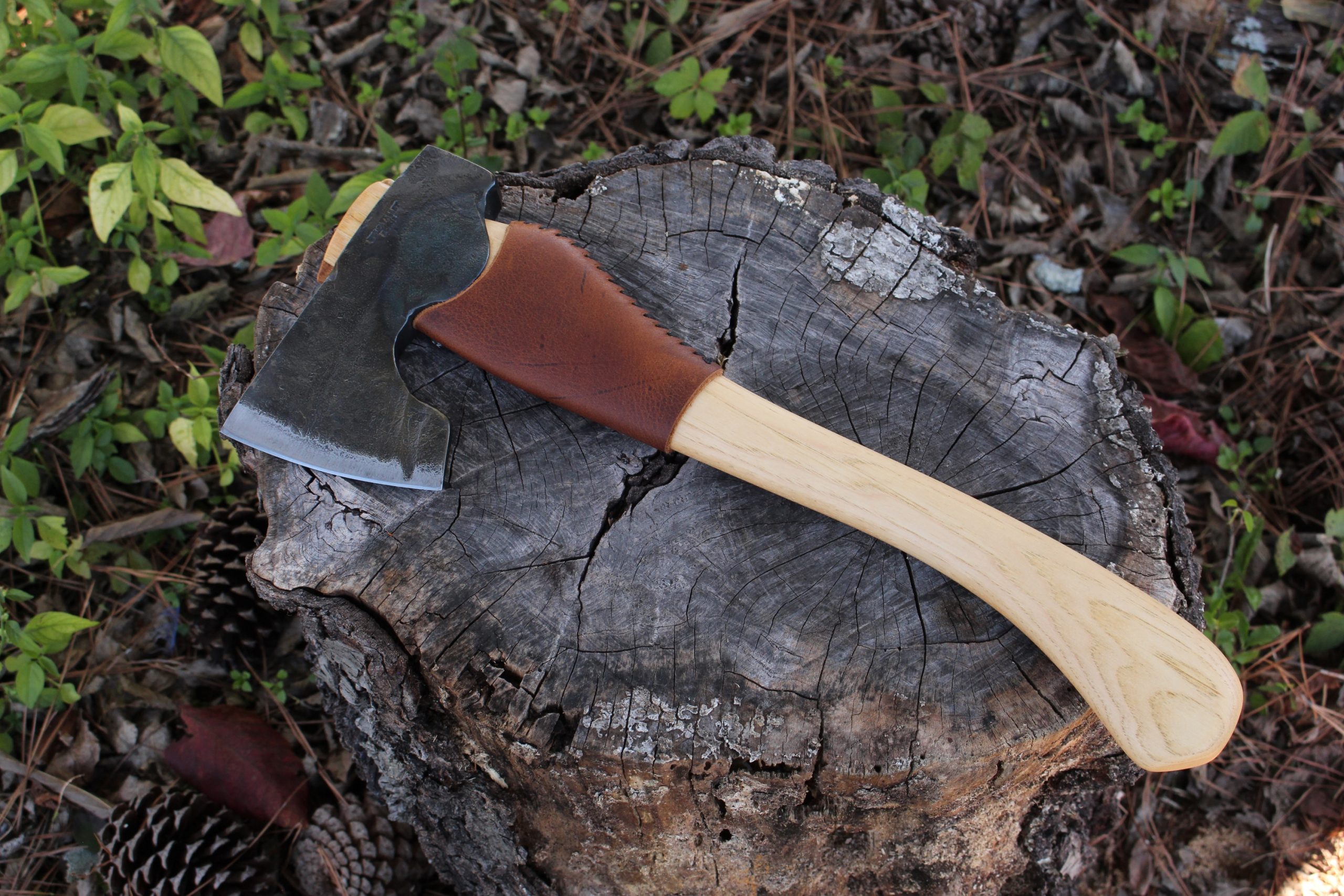 handmade, usa made, usa made axe, hatchet, chopping, wood chopping, outdoor, outdoorsman, survival, backwoodsman, hickory, axe made in america, axes made in the usa, ike bullington, wolf valley forge, valley forge, pack axe, back packing, camping, trail axe, hunting axe, trappers axe, camp axe, bush axe, belt axe, pack axe, leather shoulder rig, chopping axe, leather axe carrier, shoulder sling for axe, carpenter's axe, Wolf Valley Forge, Wolf Valley Forge axe release, Axe Wax, haversack, go back, man purse, man bag, canvas bag, reenactor, reenacting, Trekker Axe, Axe Life