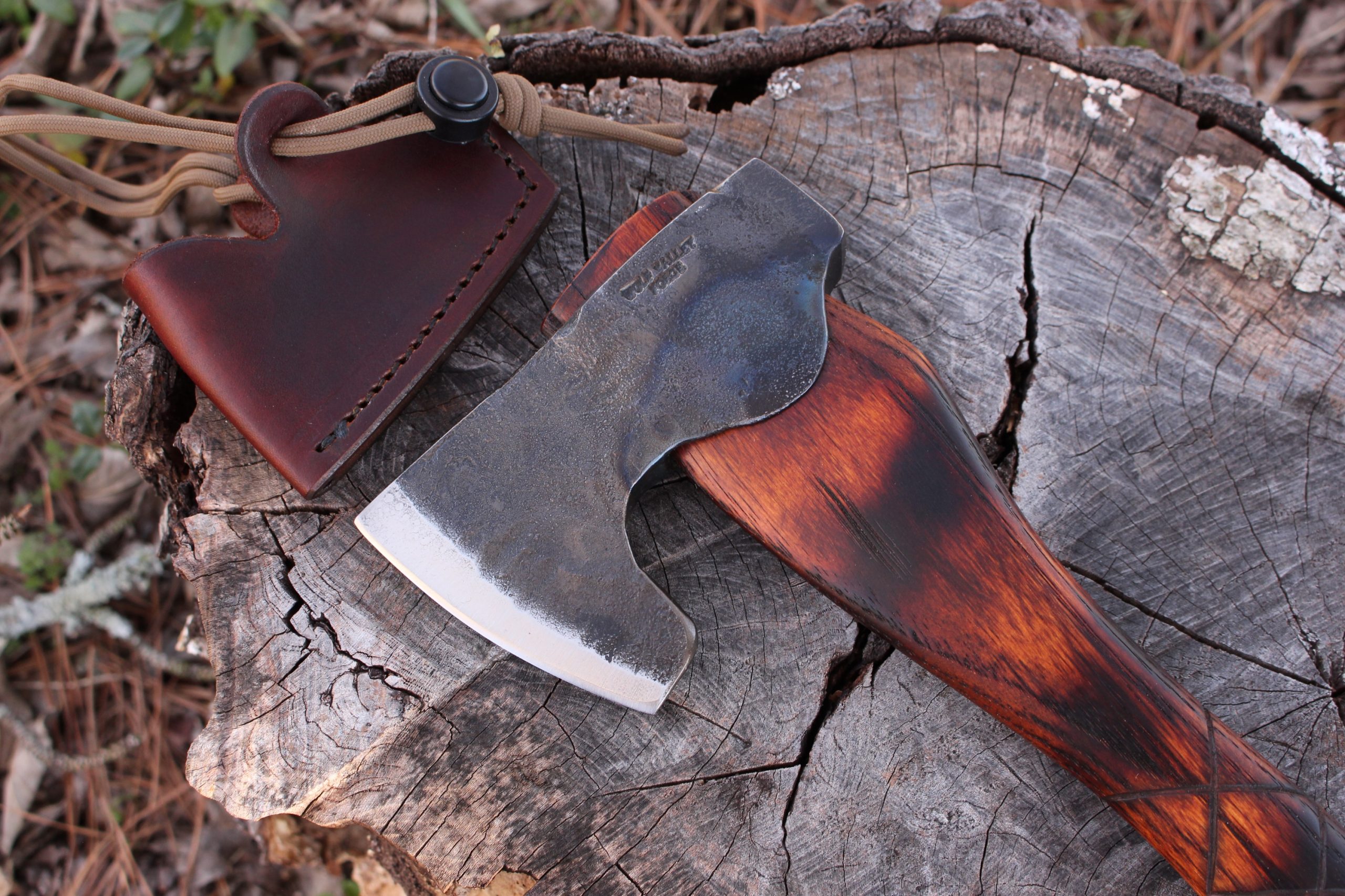 handmade, usa made, usa made axe, hatchet, chopping, wood chopping, outdoor, outdoorsman, survival, backwoodsman, hickory, axe made in america, axes made in the usa, ike bullington, wolf valley forge, valley forge, pack axe, back packing, camping, trail axe, hunting axe, trappers axe, camp axe, bush axe, belt axe, pack axe, leather shoulder rig, chopping axe, leather axe carrier, shoulder sling for axe, carpenter's axe, Wolf Valley Forge, Wolf Valley Forge axe release, Axe Wax, haversack, go back, man purse, man bag, canvas bag, reenactor, reenacting, Trekker Axe, Axe Life