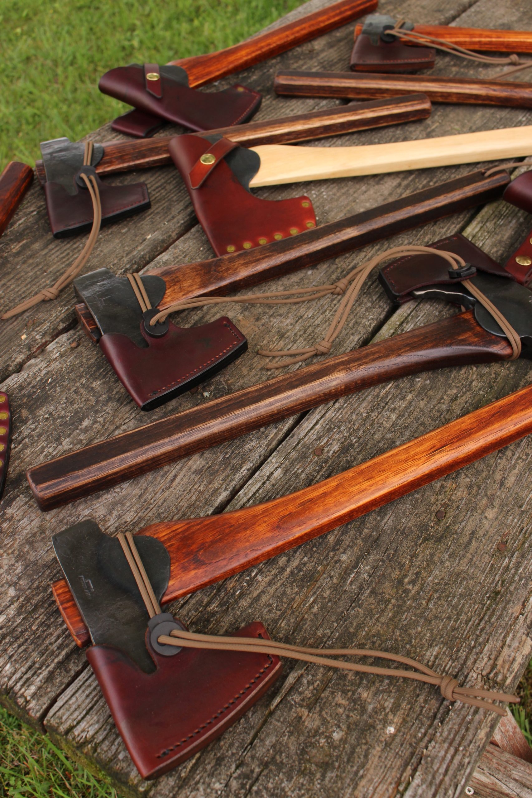 handmade, usa made, usa made axe, hatchet, chopping, wood chopping, outdoor, outdoorsman, survival, backwoodsman, hickory, axe made in america, axes made in the usa, ike bullington, wolf valley forge, valley forge, pack axe, back packing, camping, trail axe, hunting axe, trappers axe, camp axe, bush axe, belt axe, pack axe, leather shoulder rig, chopping axe, leather axe carrier, shoulder sling for axe, carpenter's axe, Wolf Valley Forge, Wolf Valley Forge axe release, Axe Wax, haversack, go back, man purse, man bag, canvas bag, reenactor, reenacting