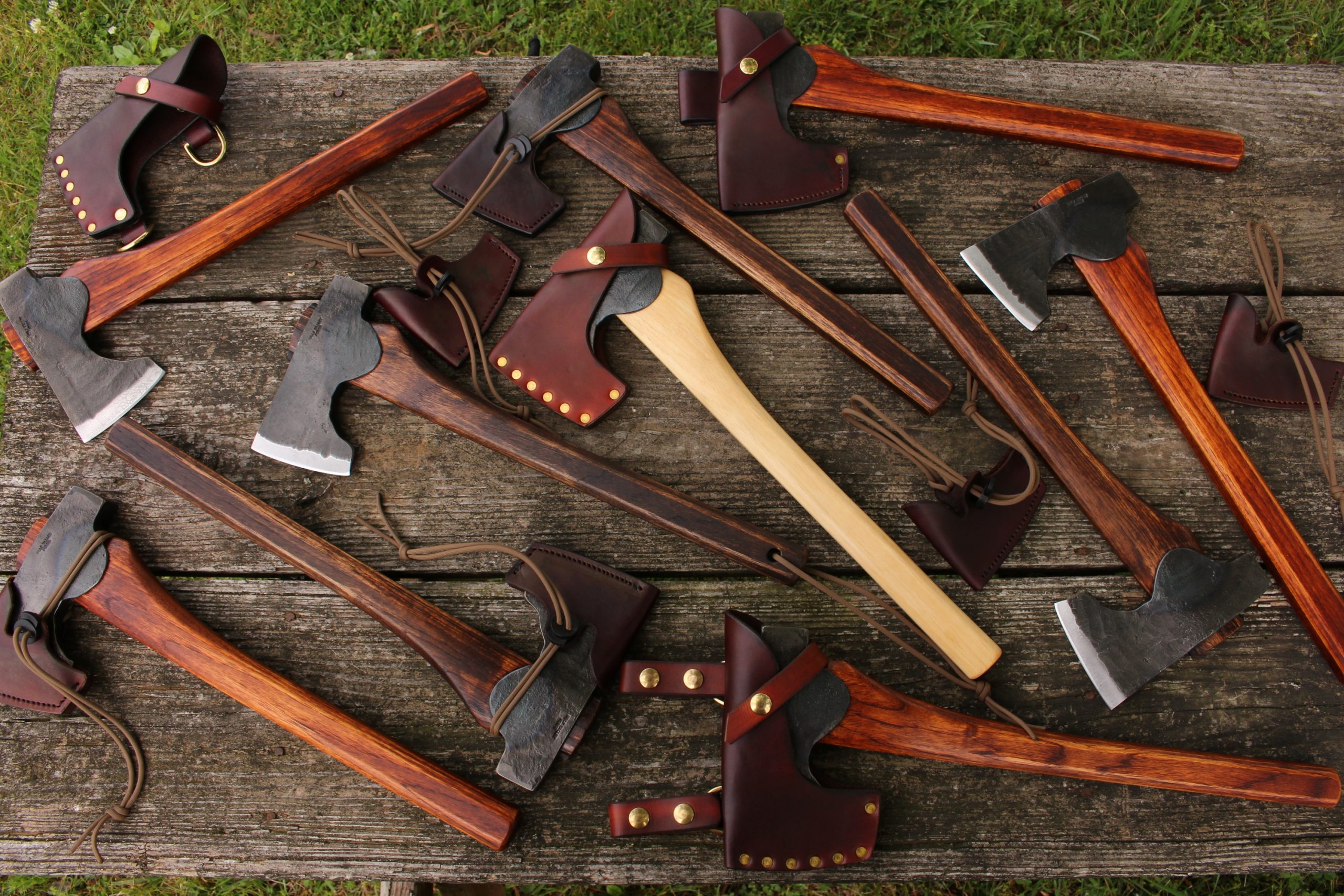 handmade, usa made, usa made axe, hatchet, chopping, wood chopping, outdoor, outdoorsman, survival, backwoodsman, hickory, axe made in america, axes made in the usa, ike bullington, wolf valley forge, valley forge, pack axe, back packing, camping, trail axe, hunting axe, trappers axe, camp axe, bush axe, belt axe, pack axe, leather shoulder rig, chopping axe, leather axe carrier, shoulder sling for axe, carpenter's axe, Wolf Valley Forge, Wolf Valley Forge axe release, Axe Wax, haversack, go back, man purse, man bag, canvas bag, reenactor, reenacting