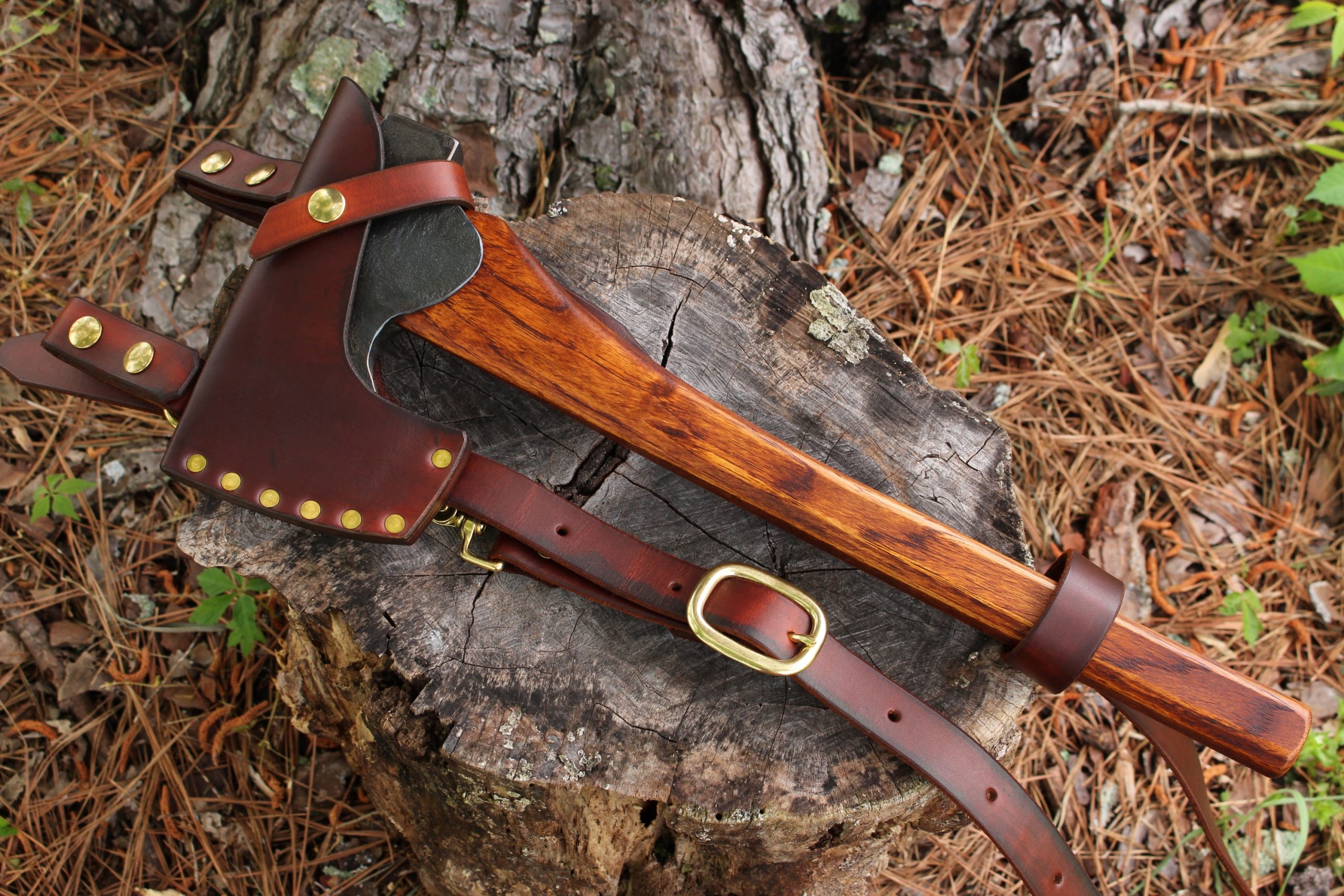handmade, usa made, usa made axe, hatchet, chopping, wood chopping, outdoor, outdoorsman, survival, backwoodsman, hickory, axe made in america, axes made in the usa, ike bullington, wolf valley forge, valley forge, pack axe, back packing, camping, trail axe, hunting axe, trappers axe, camp axe, bush axe, belt axe, pack axe, leather shoulder rig, chopping axe, leather axe carrier, shoulder sling for axe, carpenter's axe, Wolf Valley Forge, Wolf Valley Forge axe release, Axe Wax, haversack, go back, man purse, man bag, canvas bag, reenactor, reenacting