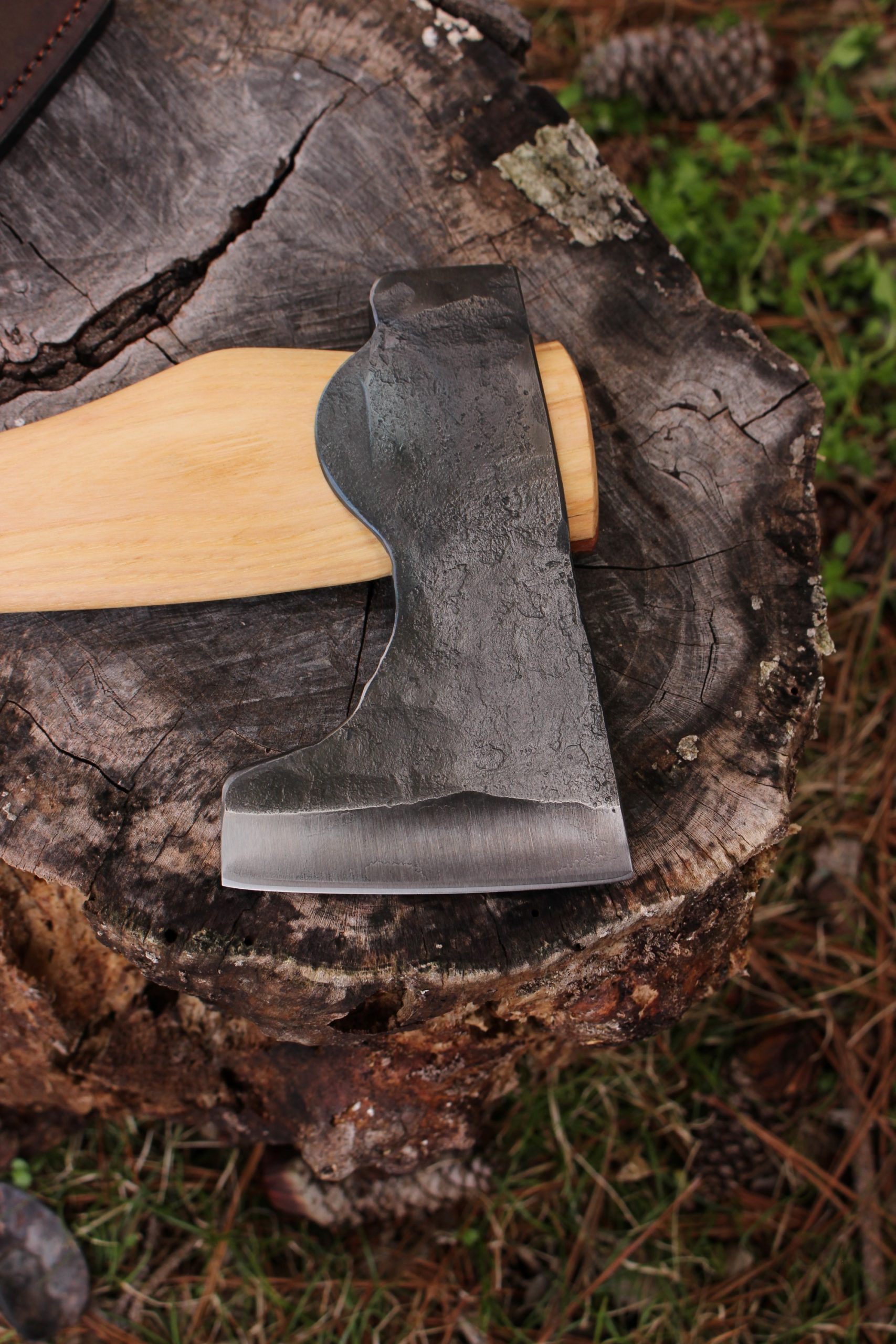 handmade, usa made, usa made axe, hatchet, chopping, wood chopping, outdoor, outdoorsman, survival, backwoodsman, hickory, axe made in america, axes made in the usa, ike bullington, wolf valley forge, valley forge, pack axe, back packing, camping, trail axe, hunting axe, trappers axe, camp axe, bush axe, belt axe, pack axe, leather shoulder rig, chopping axe, leather axe carrier, shoulder sling for axe, carpenter's axe, Wolf Valley Forge, Wolf Valley Forge axe release, Axe Wax, haversack, go back, man purse, man bag, canvas bag, reenactor, reenacting