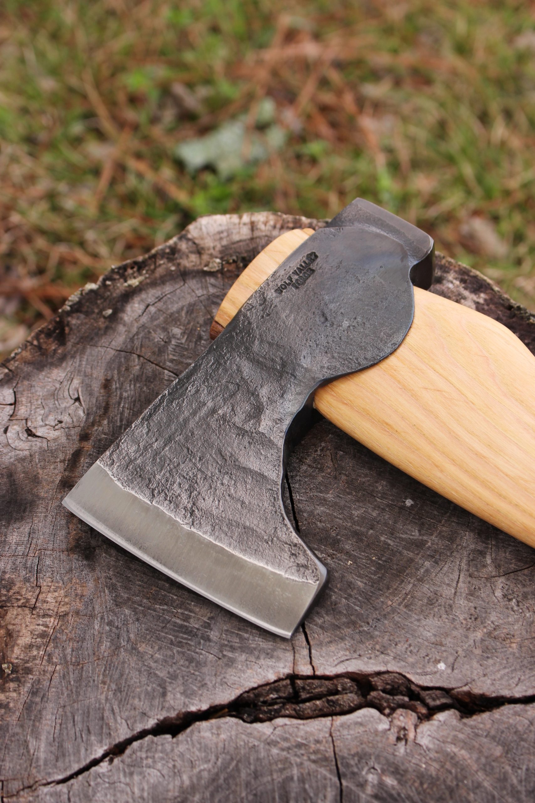 handmade, usa made, usa made axe, hatchet, chopping, wood chopping, outdoor, outdoorsman, survival, backwoodsman, hickory, axe made in america, axes made in the usa, ike bullington, wolf valley forge, valley forge, pack axe, back packing, camping, trail axe, hunting axe, trappers axe, camp axe, bush axe, belt axe, pack axe, leather shoulder rig, chopping axe, leather axe carrier, shoulder sling for axe, carpenter's axe, Wolf Valley Forge, Wolf Valley Forge axe release, Axe Wax, haversack, go back, man purse, man bag, canvas bag, reenactor, reenacting