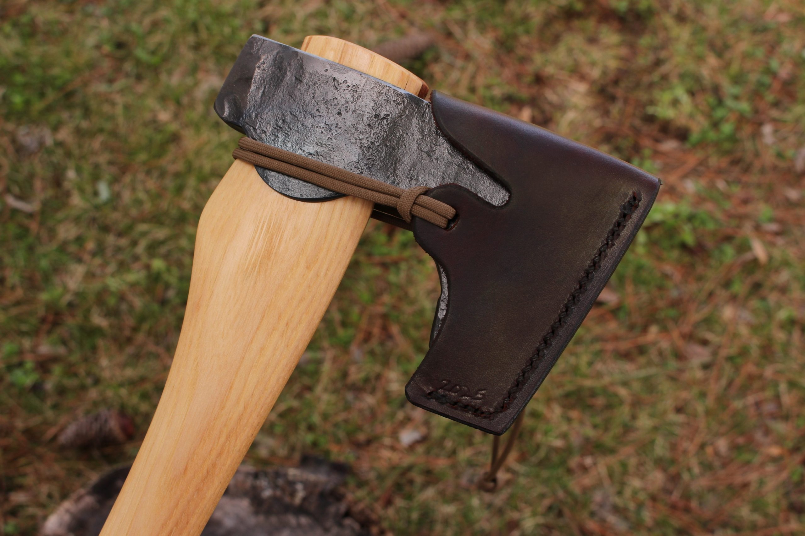 handmade, usa made, usa made axe, hatchet, chopping, wood chopping, outdoor, outdoorsman, survival, backwoodsman, hickory, axe made in america, axes made in the usa, ike bullington, wolf valley forge, valley forge, pack axe, back packing, camping, trail axe, hunting axe, trappers axe, camp axe, bush axe, belt axe, pack axe, leather shoulder rig, chopping axe, leather axe carrier, shoulder sling for axe, carpenter's axe, Wolf Valley Forge, Wolf Valley Forge axe release, Axe Wax, haversack, go back, man purse, man bag, canvas bag, reenactor, reenacting