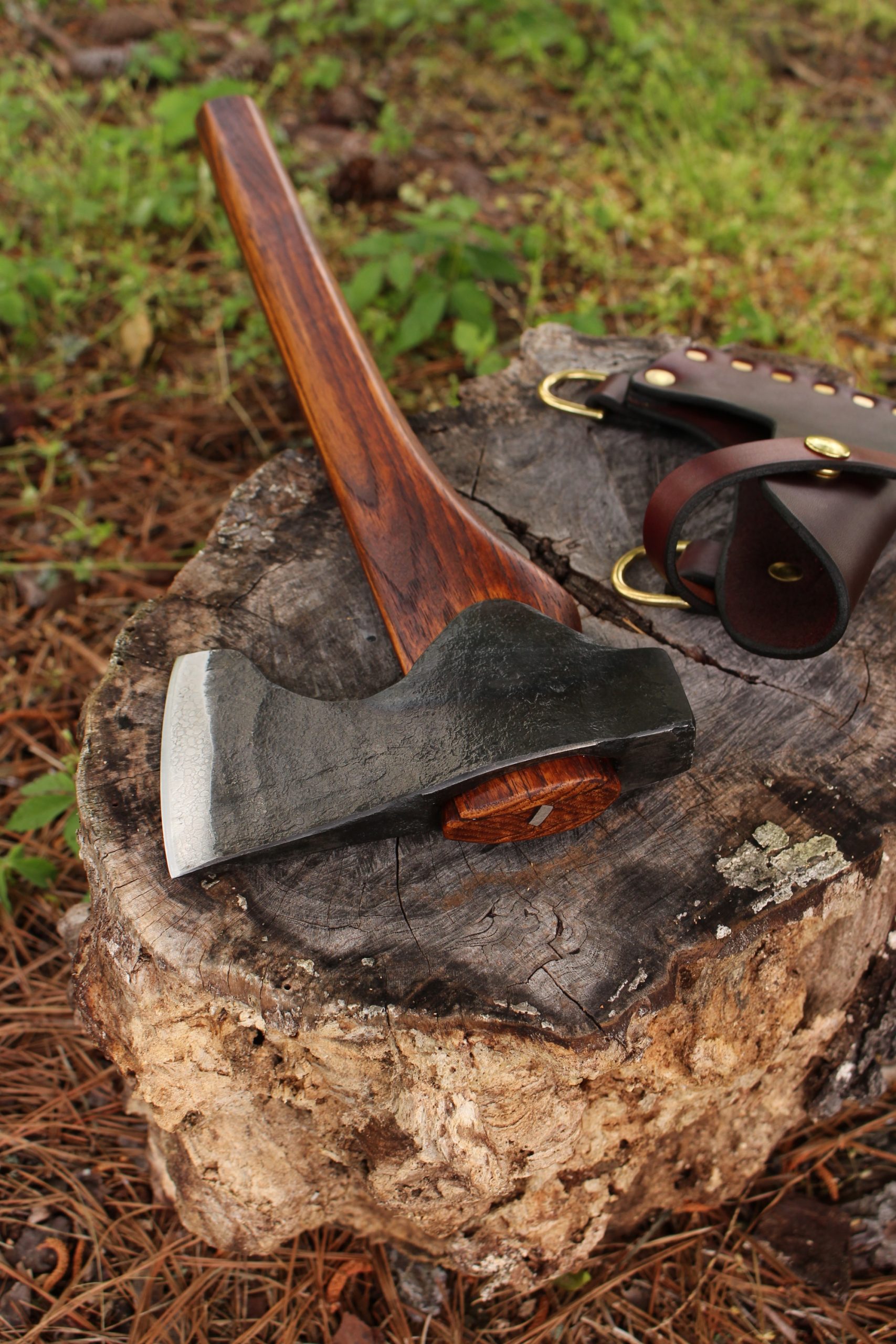 handmade, usa made, usa made axe, hatchet, chopping, wood chopping, outdoor, outdoorsman, survival, backwoodsman, hickory, axe made in america, axes made in the usa, ike bullington, wolf valley forge, valley forge, pack axe, back packing, camping, trail axe, hunting axe, trappers axe, camp axe, bush axe, belt axe, pack axe, leather shoulder rig, chopping axe, leather axe carrier, shoulder sling for axe, carpenter's axe, Wolf Valley Forge, Wolf Valley Forge axe release, Axe Wax, haversack, go back, man purse, man bag, canvas bag, reenactor, reenacting