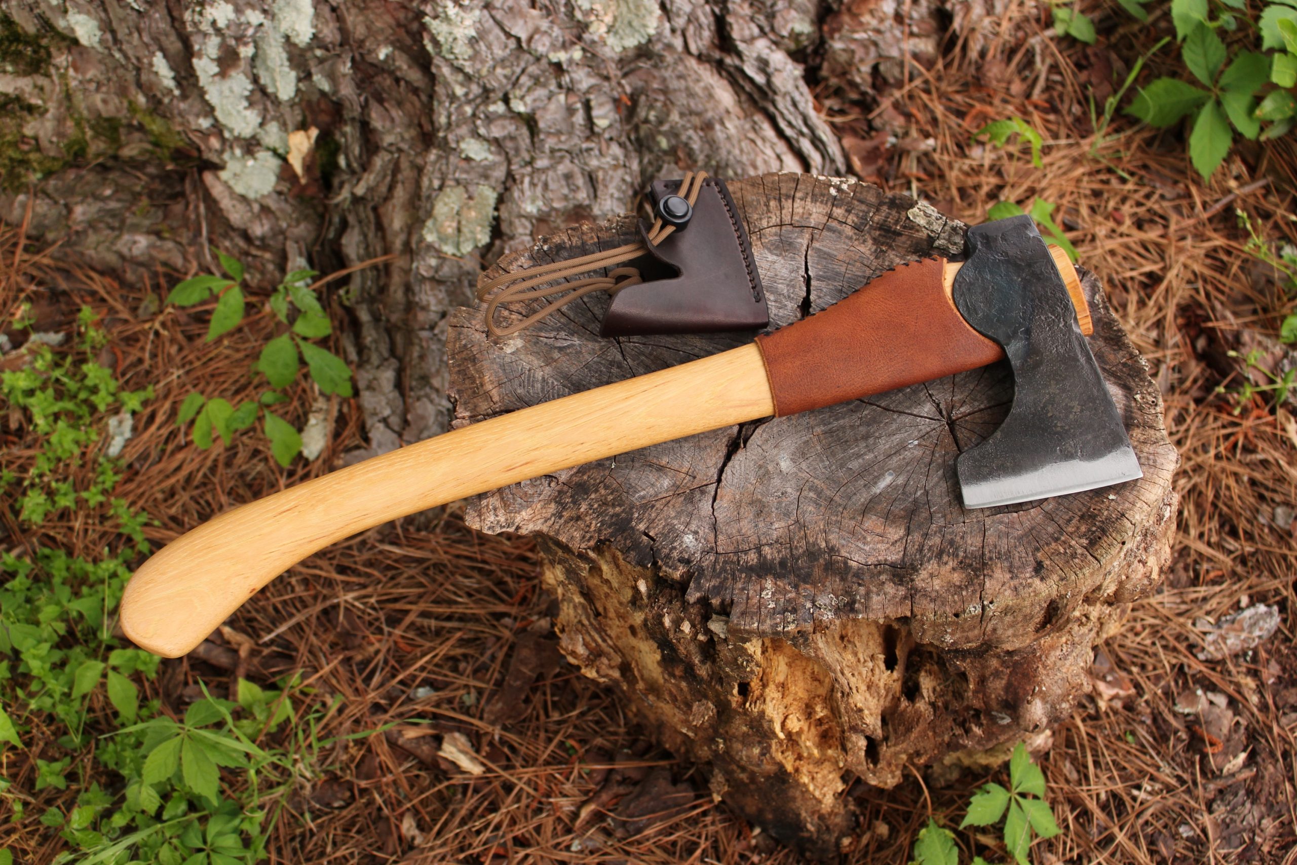 handmade, usa made, usa made axe, hatchet, chopping, wood chopping, outdoor, outdoorsman, survival, backwoodsman, hickory, axe made in america, axes made in the usa, ike bullington, wolf valley forge, valley forge, pack axe, back packing, camping, trail axe, hunting axe, trappers axe, camp axe, bush axe, belt axe, pack axe, leather shoulder rig, chopping axe, leather axe carrier, shoulder sling for axe, carpenter's axe, Wolf Valley Forge, Wolf Valley Forge axe release, Axe Wax, haversack, go back, man purse, man bag, canvas bag, reenactor, reenacting