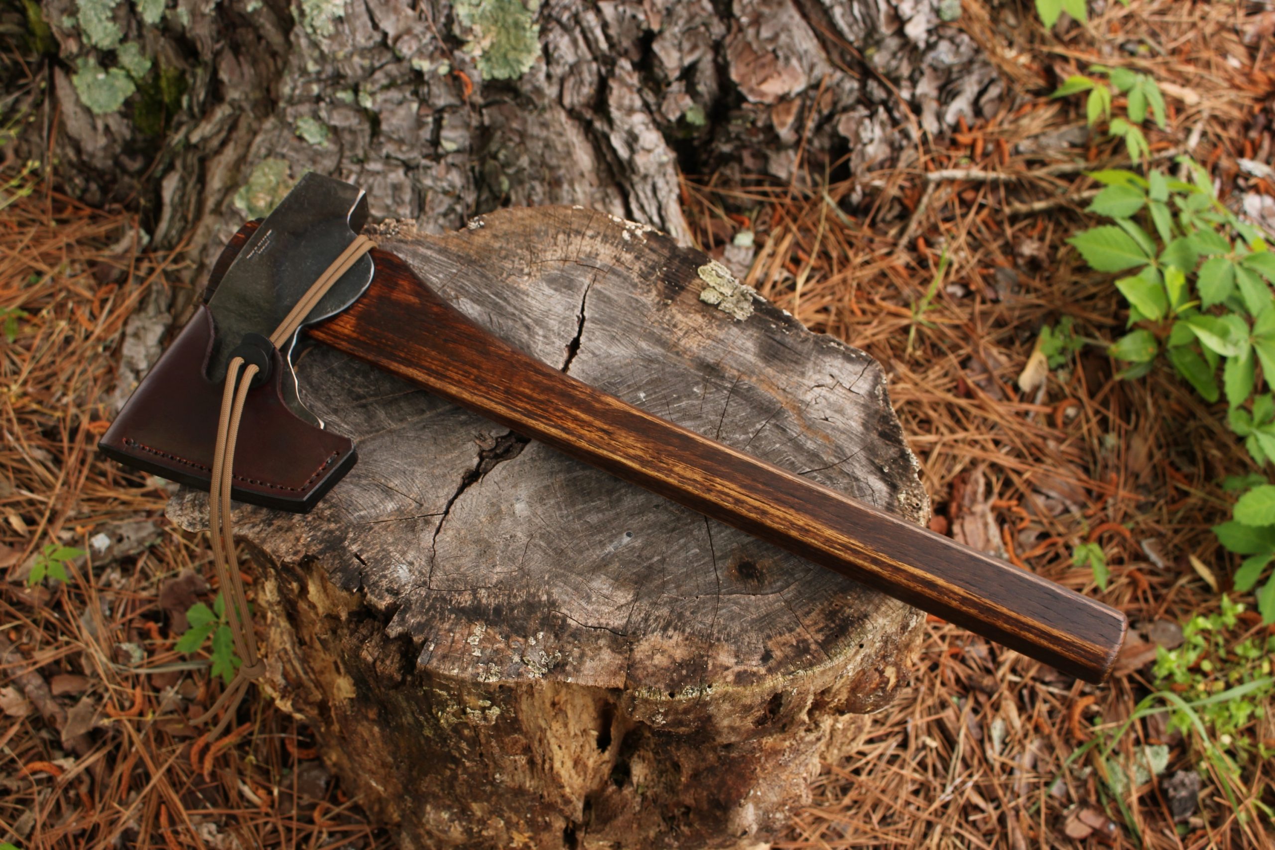 handmade, usa made, usa made axe, hatchet, chopping, wood chopping, outdoor, outdoorsman, survival, backwoodsman, hickory, axe made in america, axes made in the usa, ike bullington, wolf valley forge, valley forge, pack axe, back packing, camping, trail axe, hunting axe, trappers axe, camp axe, bush axe, belt axe, pack axe, leather shoulder rig, chopping axe, leather axe carrier, shoulder sling for axe, carpenter's axe, Wolf Valley Forge, Wolf Valley Forge axe release, Axe Wax, haversack, go back, man purse, man bag, canvas bag, reenactor, reenacting