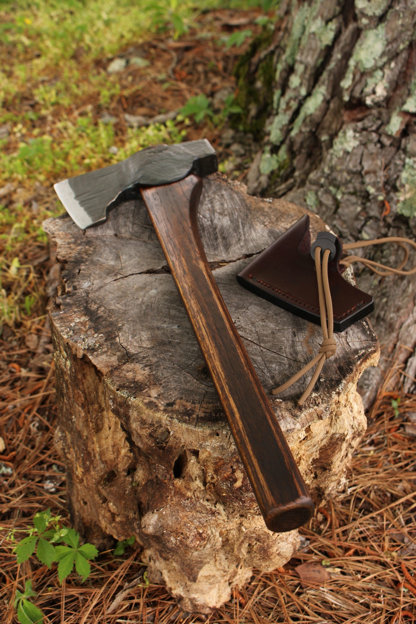 handmade, usa made, usa made axe, hatchet, chopping, wood chopping, outdoor, outdoorsman, survival, backwoodsman, hickory, axe made in america, axes made in the usa, ike bullington, wolf valley forge, valley forge, pack axe, back packing, camping, trail axe, hunting axe, trappers axe, camp axe, bush axe, belt axe, pack axe, leather shoulder rig, chopping axe, leather axe carrier, shoulder sling for axe, carpenter's axe, Wolf Valley Forge, Wolf Valley Forge axe release, Axe Wax, haversack, go back, man purse, man bag, canvas bag, reenactor, reenacting