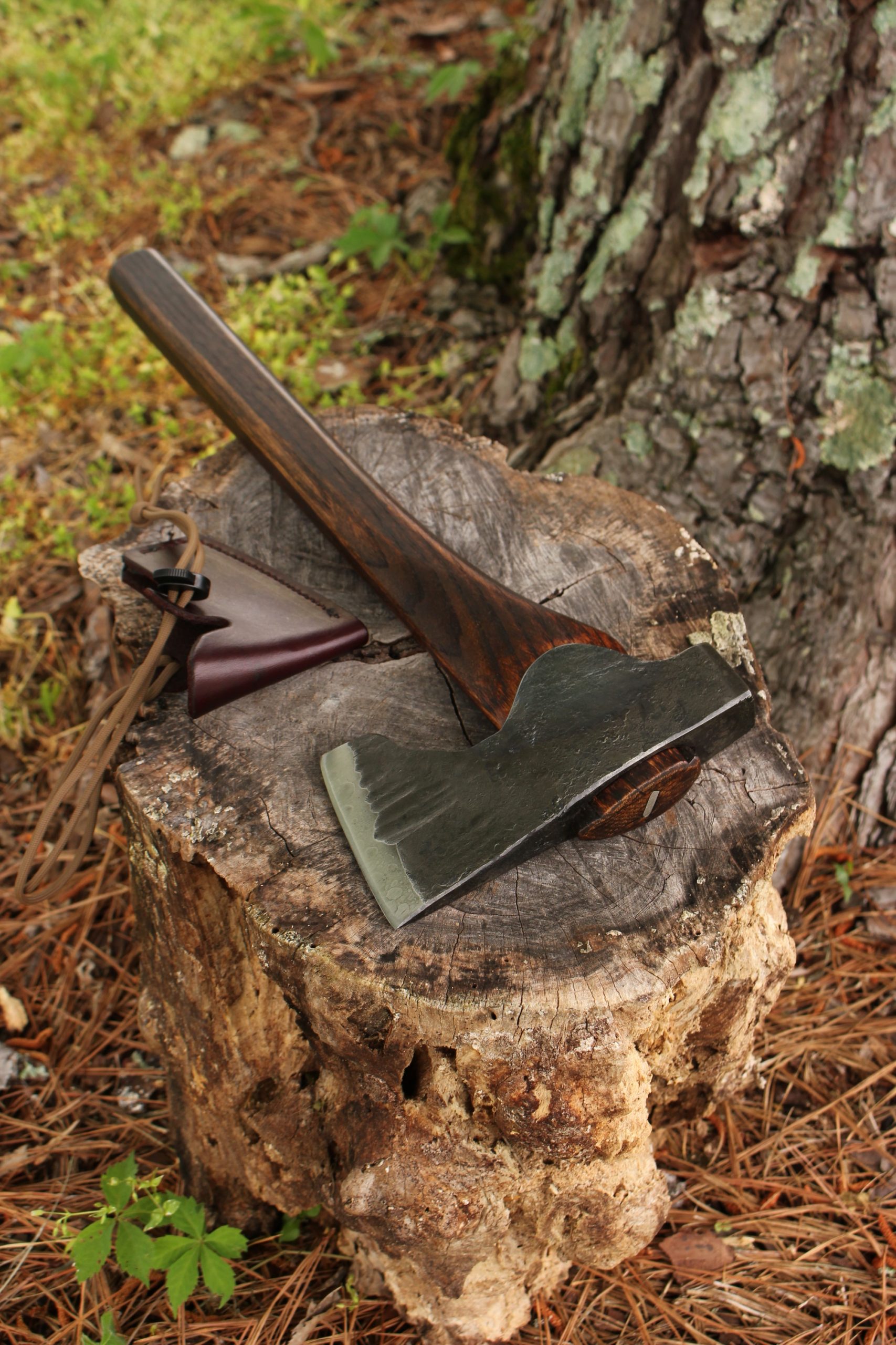 handmade, usa made, usa made axe, hatchet, chopping, wood chopping, outdoor, outdoorsman, survival, backwoodsman, hickory, axe made in america, axes made in the usa, ike bullington, wolf valley forge, valley forge, pack axe, back packing, camping, trail axe, hunting axe, trappers axe, camp axe, bush axe, belt axe, pack axe, leather shoulder rig, chopping axe, leather axe carrier, shoulder sling for axe, carpenter's axe, Wolf Valley Forge, Wolf Valley Forge axe release, Axe Wax, haversack, go back, man purse, man bag, canvas bag, reenactor, reenacting