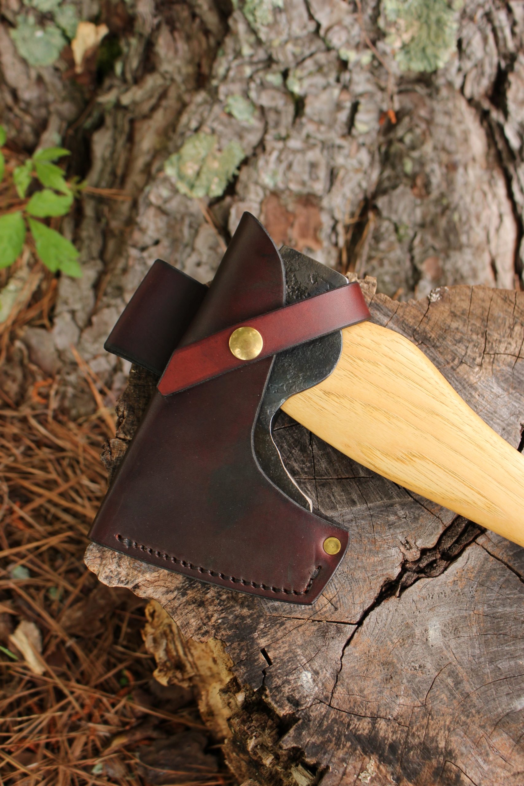 handmade, usa made, usa made axe, hatchet, chopping, wood chopping, outdoor, outdoorsman, survival, backwoodsman, hickory, axe made in america, axes made in the usa, ike bullington, wolf valley forge, valley forge, pack axe, back packing, camping, trail axe, hunting axe, trappers axe, camp axe, bush axe, belt axe, pack axe, leather shoulder rig, chopping axe, leather axe carrier, shoulder sling for axe, carpenter's axe, Wolf Valley Forge, Wolf Valley Forge axe release, Axe Wax, haversack, go back, man purse, man bag, canvas bag, reenactor, reenacting