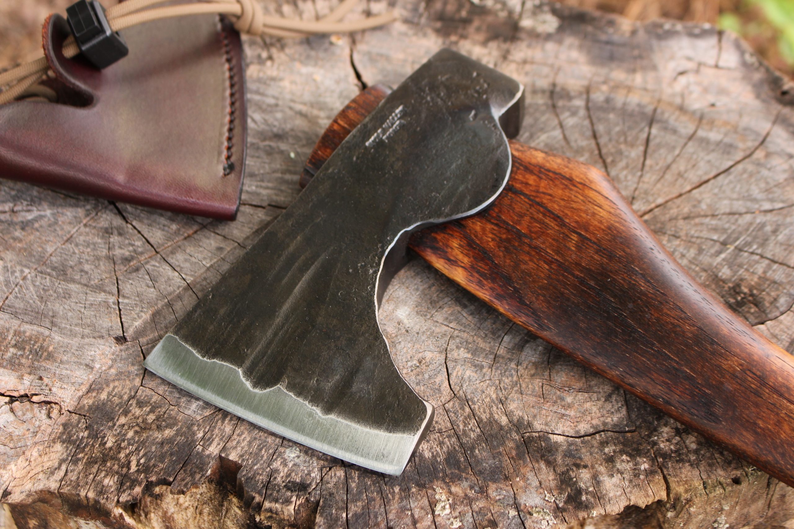 handmade, usa made, usa made axe, hatchet, chopping, wood chopping, outdoor, outdoorsman, survival, backwoodsman, hickory, axe made in america, axes made in the usa, ike bullington, wolf valley forge, valley forge, pack axe, back packing, camping, trail axe, hunting axe, trappers axe, camp axe, bush axe, belt axe, pack axe, leather shoulder rig, chopping axe, leather axe carrier, shoulder sling for axe, carpenter's axe, Wolf Valley Forge, Wolf Valley Forge axe release, Axe Wax, haversack, go back, man purse, man bag, canvas bag, reenactor, reenacting, Trekker Axe, Axe Life