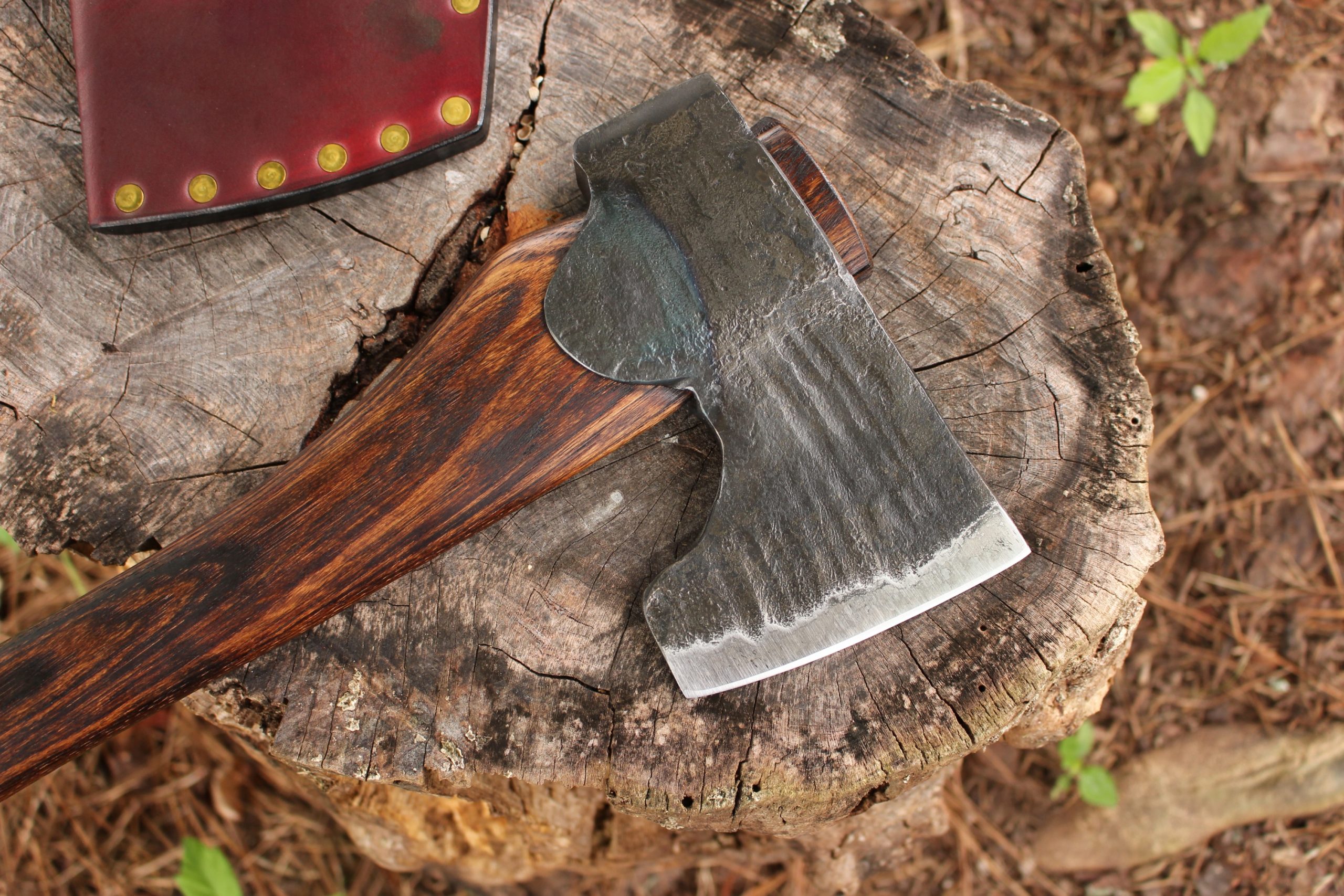 handmade, usa made, usa made axe, hatchet, chopping, wood chopping, outdoor, outdoorsman, survival, backwoodsman, hickory, axe made in america, axes made in the usa, ike bullington, wolf valley forge, valley forge, pack axe, back packing, camping, trail axe, hunting axe, trappers axe, camp axe, bush axe, belt axe, pack axe, leather shoulder rig, chopping axe, leather axe carrier, shoulder sling for axe, carpenter's axe, Wolf Valley Forge, Wolf Valley Forge axe release, Axe Wax, haversack, go back, man purse, man bag, canvas bag, reenactor, reenacting