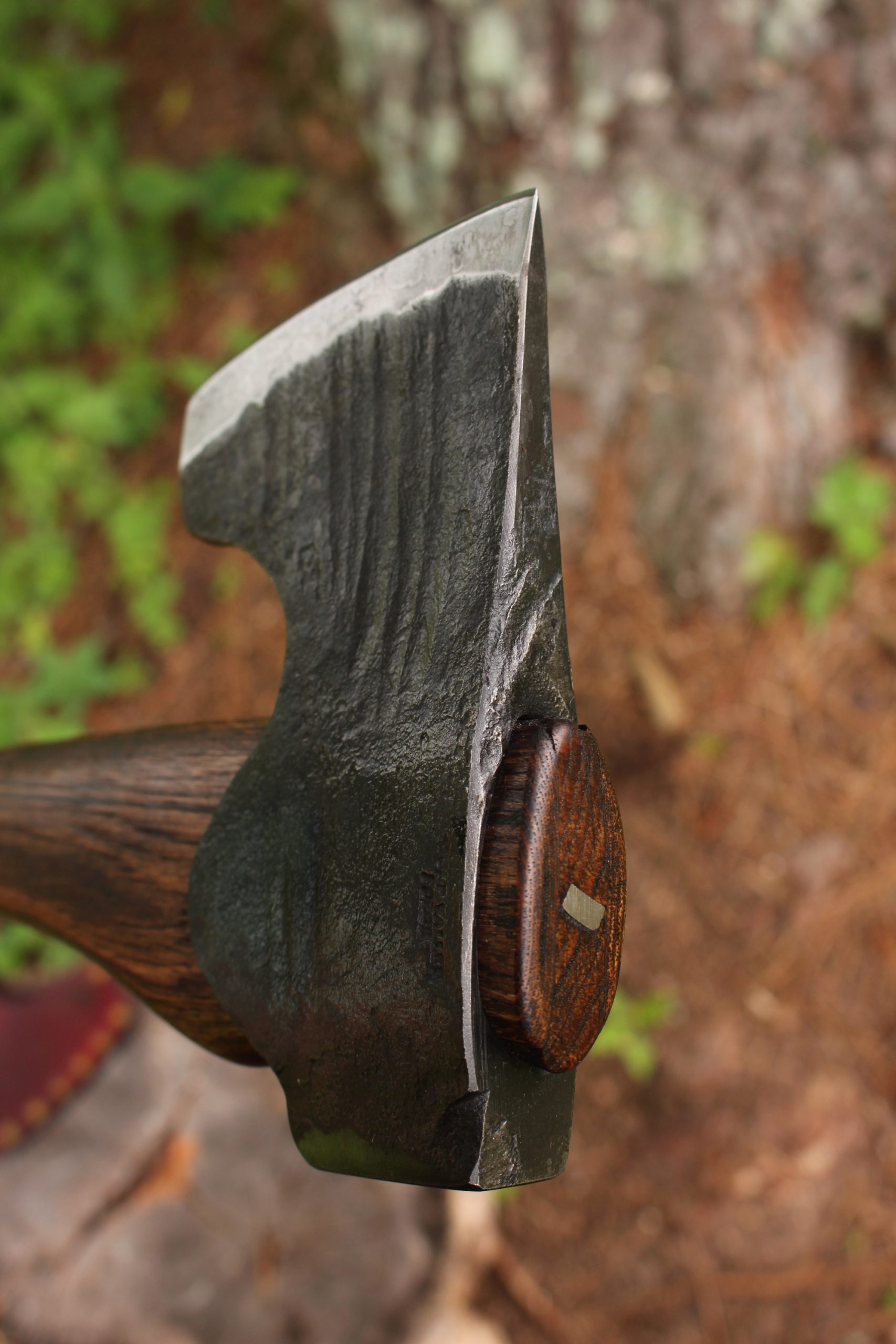handmade, usa made, usa made axe, hatchet, chopping, wood chopping, outdoor, outdoorsman, survival, backwoodsman, hickory, axe made in america, axes made in the usa, ike bullington, wolf valley forge, valley forge, pack axe, back packing, camping, trail axe, hunting axe, trappers axe, camp axe, bush axe, belt axe, pack axe, leather shoulder rig, chopping axe, leather axe carrier, shoulder sling for axe, carpenter's axe, Wolf Valley Forge, Wolf Valley Forge axe release, Axe Wax, haversack, go back, man purse, man bag, canvas bag, reenactor, reenacting