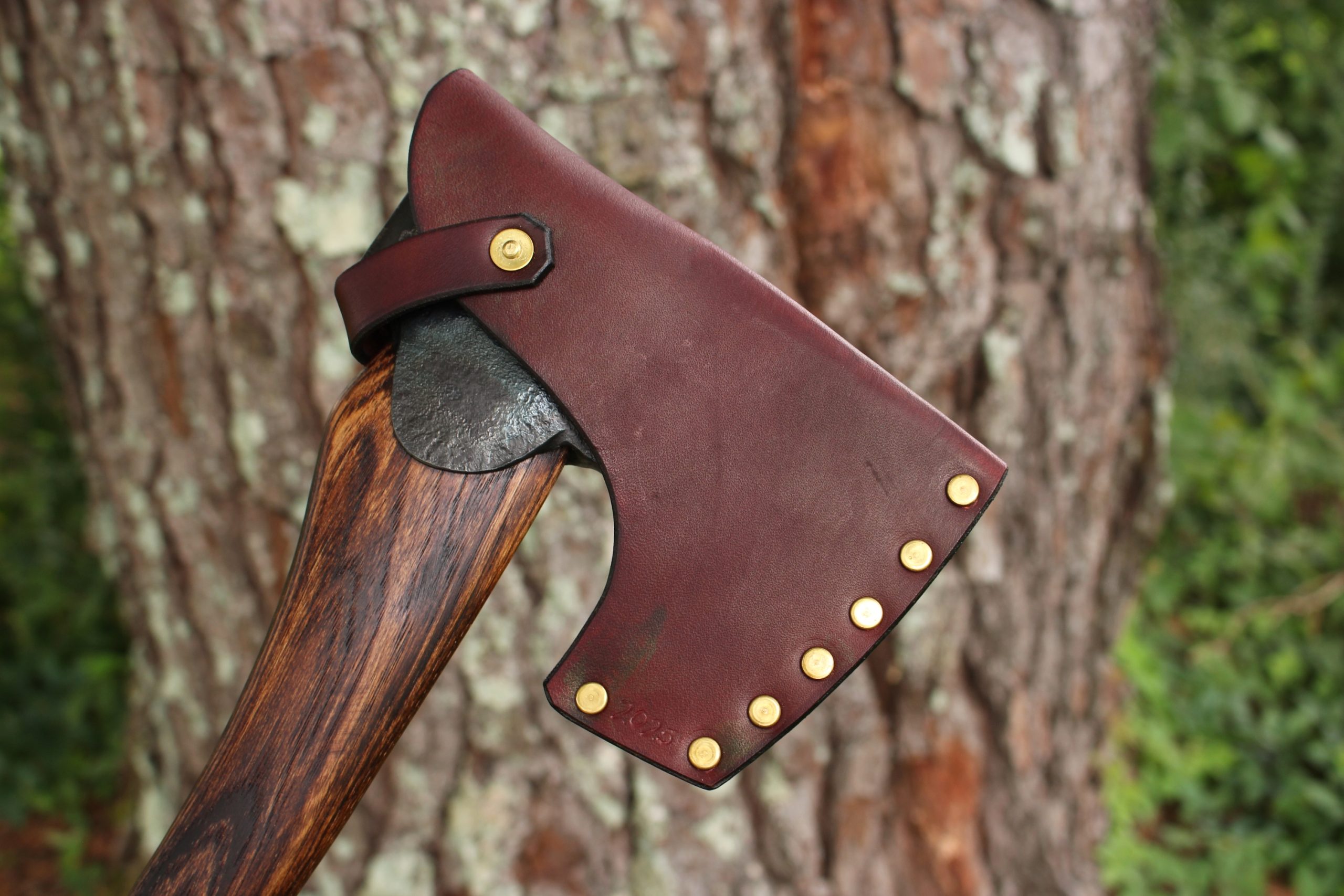 handmade, usa made, usa made axe, hatchet, chopping, wood chopping, outdoor, outdoorsman, survival, backwoodsman, hickory, axe made in america, axes made in the usa, ike bullington, wolf valley forge, valley forge, pack axe, back packing, camping, trail axe, hunting axe, trappers axe, camp axe, bush axe, belt axe, pack axe, leather shoulder rig, chopping axe, leather axe carrier, shoulder sling for axe, carpenter's axe, Wolf Valley Forge, Wolf Valley Forge axe release, Axe Wax, haversack, go back, man purse, man bag, canvas bag, reenactor, reenacting